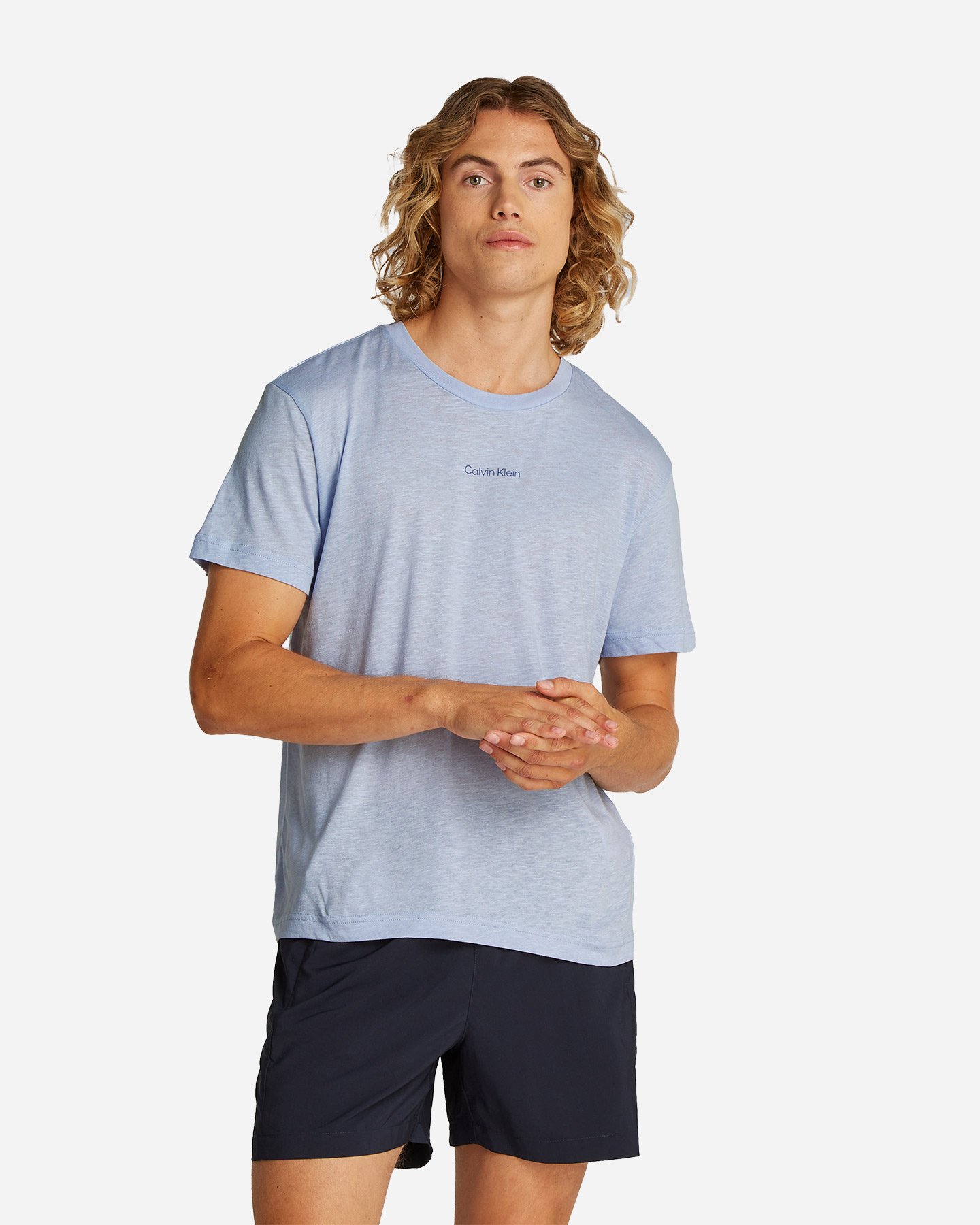 T-shirt CALVIN KLEIN JEANS SMALL LOGO M - Azzurro - 1 | Cisalfa Sport