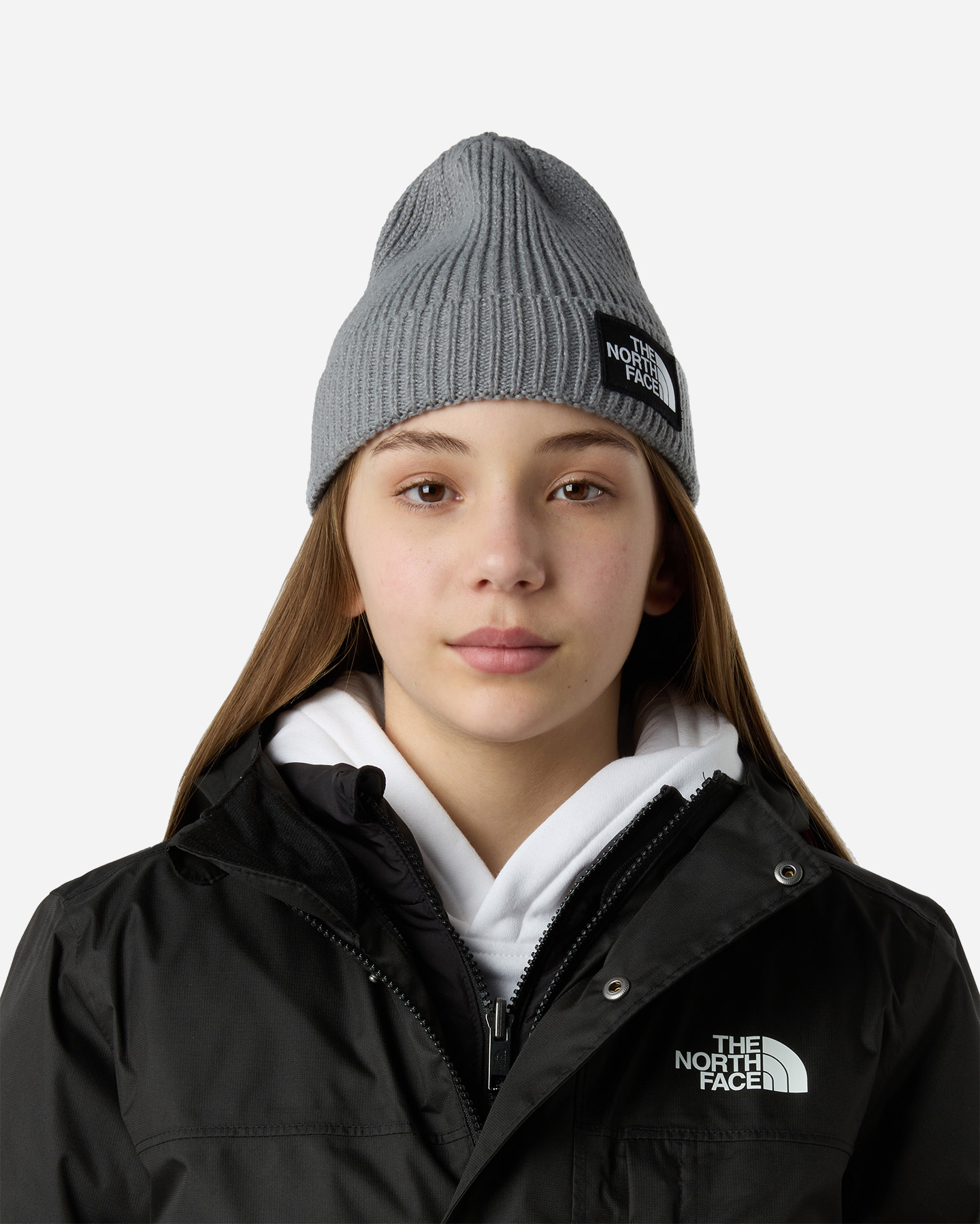 Berretto THE NORTH FACE LOGO BOX JR - Grigio - 1 | Cisalfa Sport