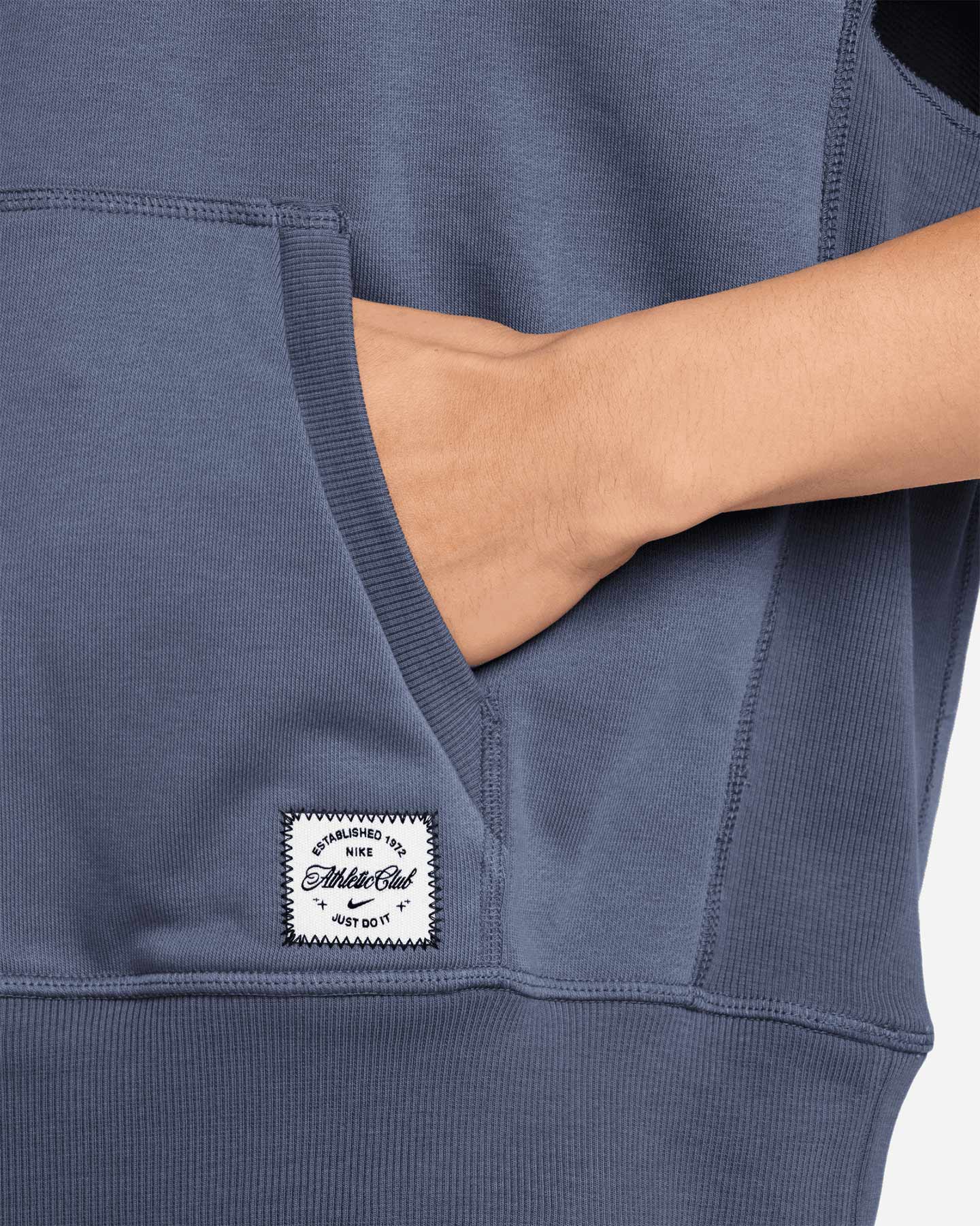 Felpa training NIKE DRI FIT FLC SMALL LOGO M - Blu - 2 | Cisalfa Sport