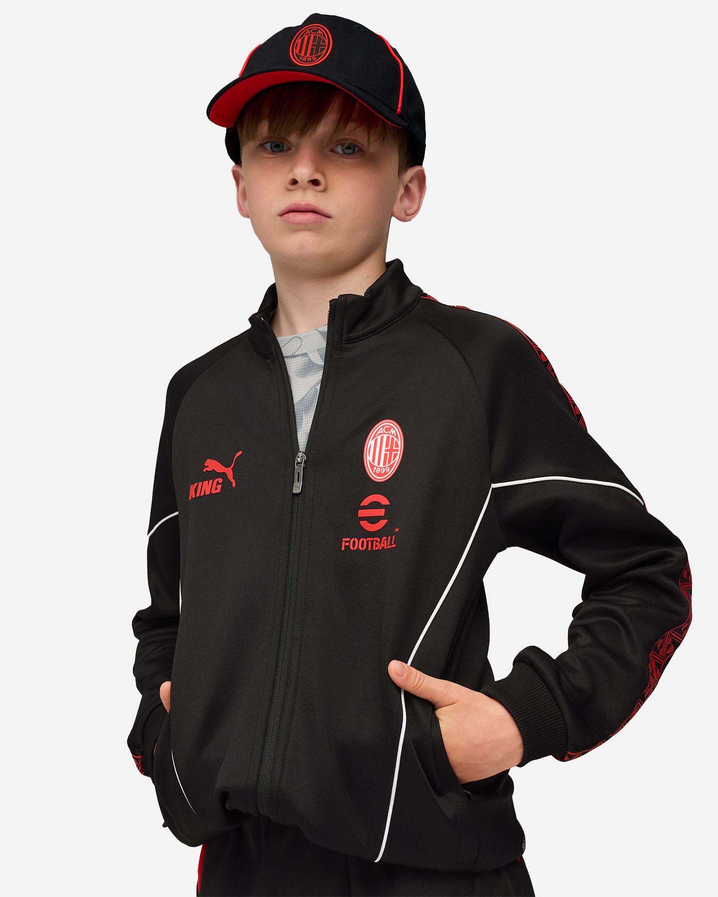 Abbigliamento calcio ufficiale PUMA MILAN KING PREMATCH 25-26 JR - Color mix - 2 | Cisalfa Sport