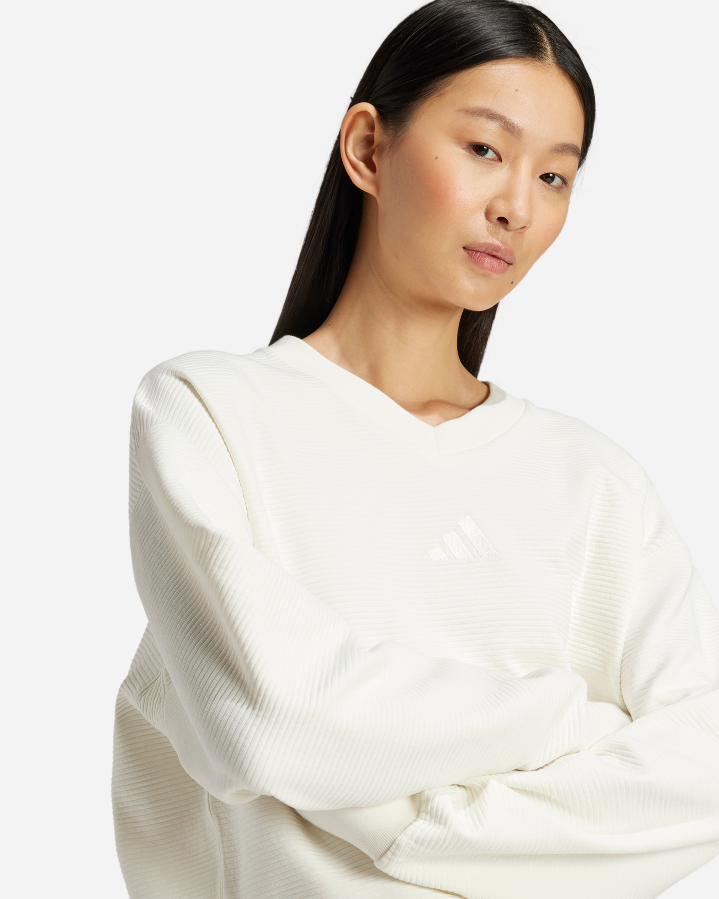 Felpa ADIDAS SMALL LOGO SZN W - Bianco - 4 | Cisalfa Sport