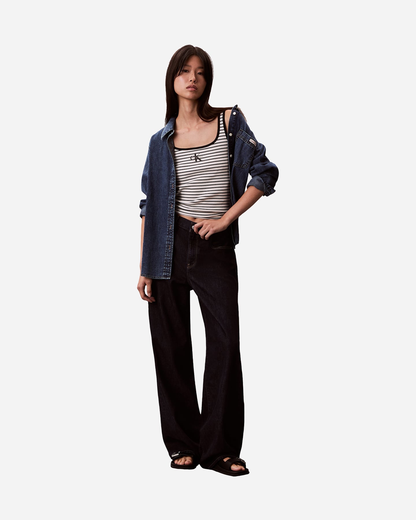 Canotta CALVIN KLEIN JEANS LOGO STRIPE W - Nero - 4 | Cisalfa Sport
