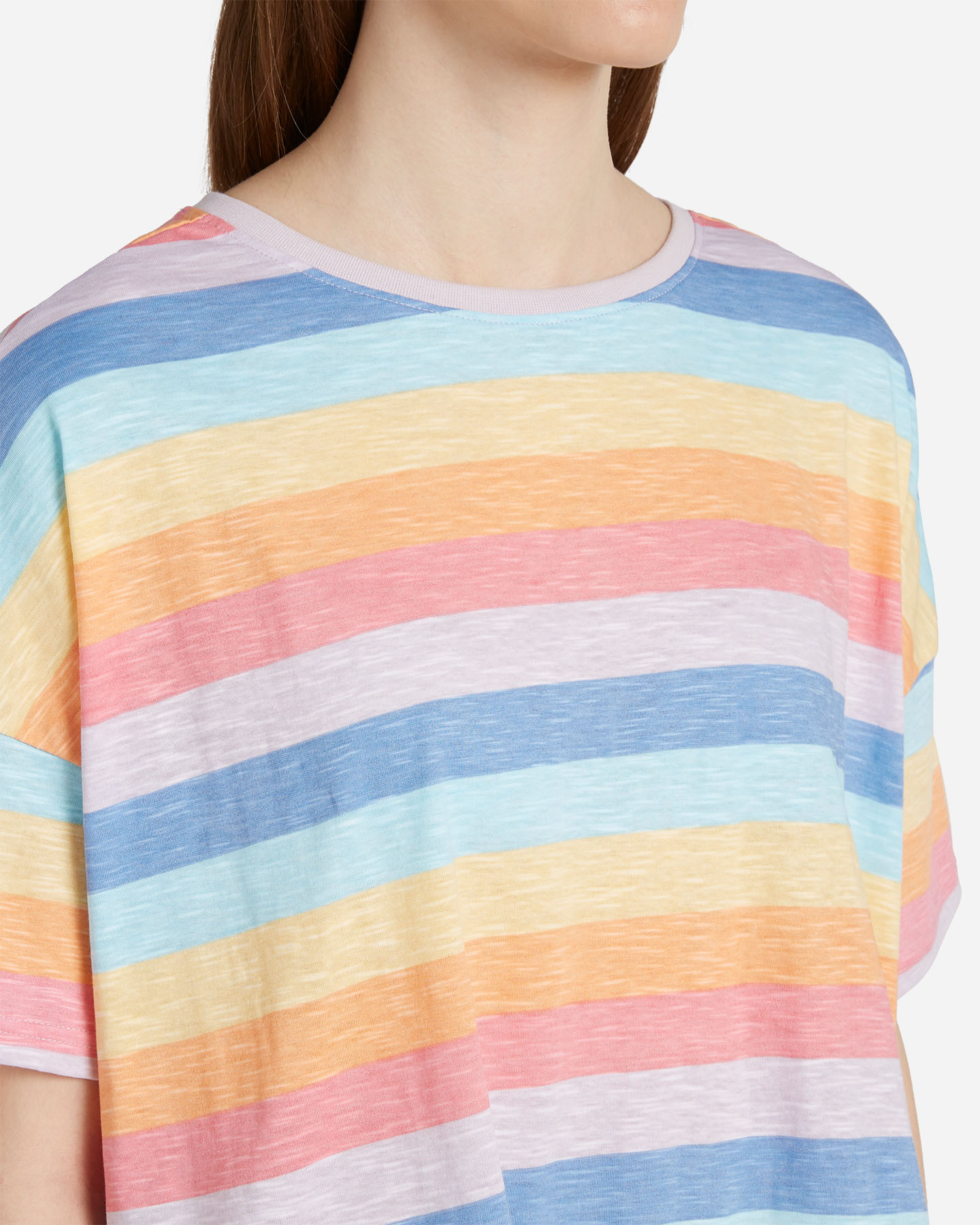 T-shirt MISTRAL OVER CROP STRIPED W - Color mix - 4 | Cisalfa Sport