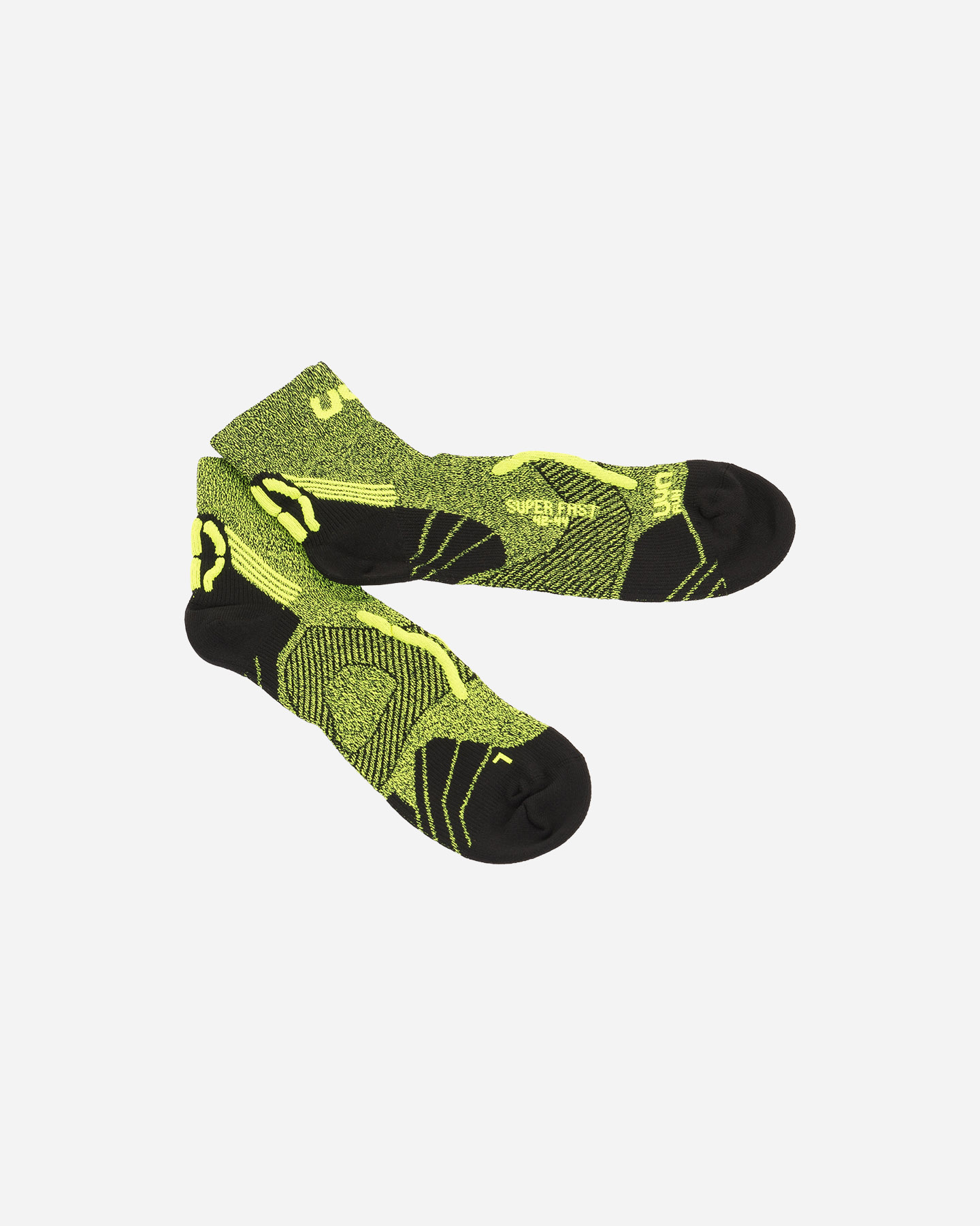 Calze running UYN RUN SUPER FAST GIALLO FLUO/NERO M - Nero - 0 | Cisalfa Sport