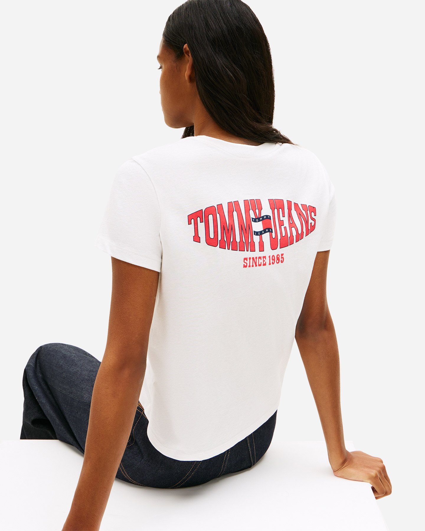 T-shirt TOMMY HILFIGER WAVY FLAG BACK W - Bianco - 4 | Cisalfa Sport