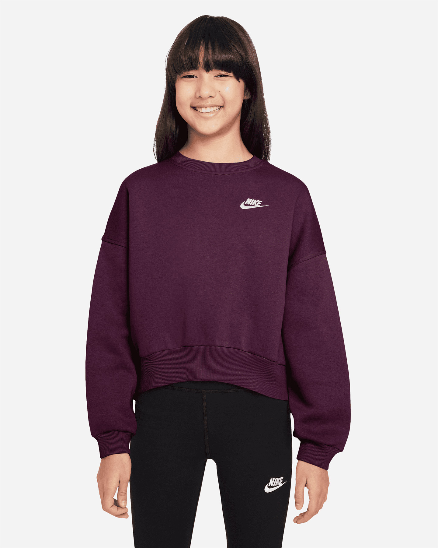 Felpa NIKE CLUB SMALL LOGO JR - Rosso - 0 | Cisalfa Sport