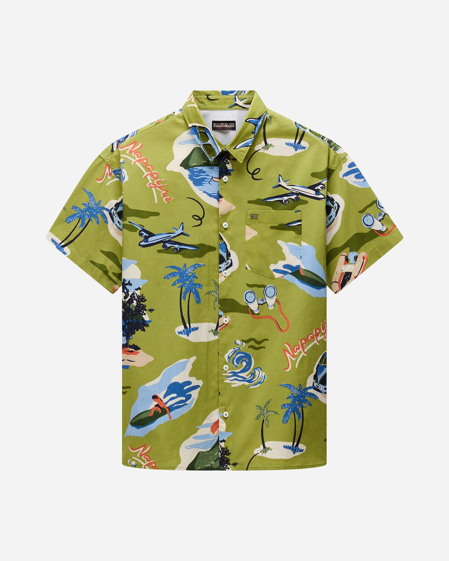 Camicia NAPAPIJRI ELIOR ALL OVER PRINTED M - Verde - 0 | Cisalfa Sport