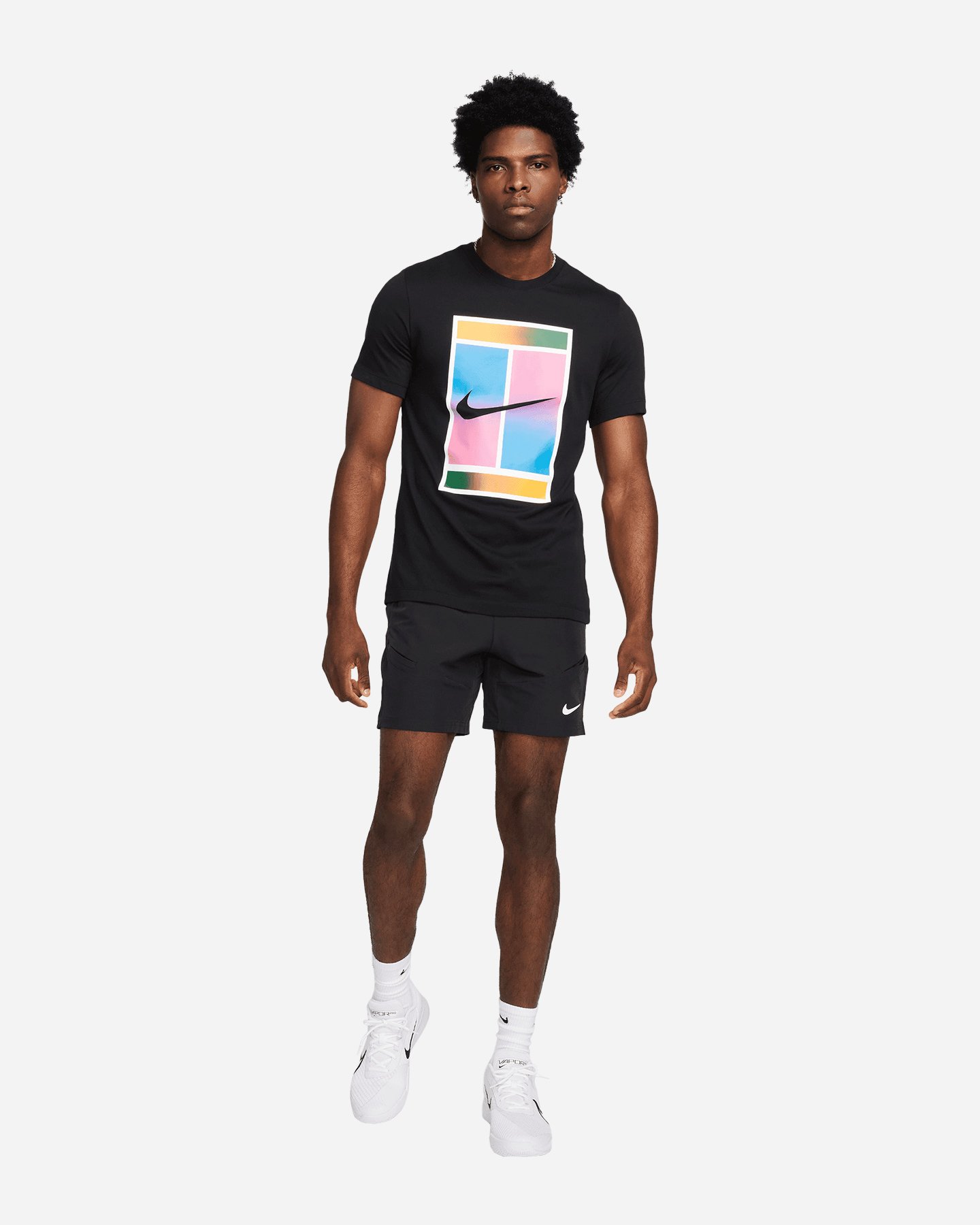 Pantaloncini tennis NIKE ADVANTAGE M - Nero - 2 | Cisalfa Sport