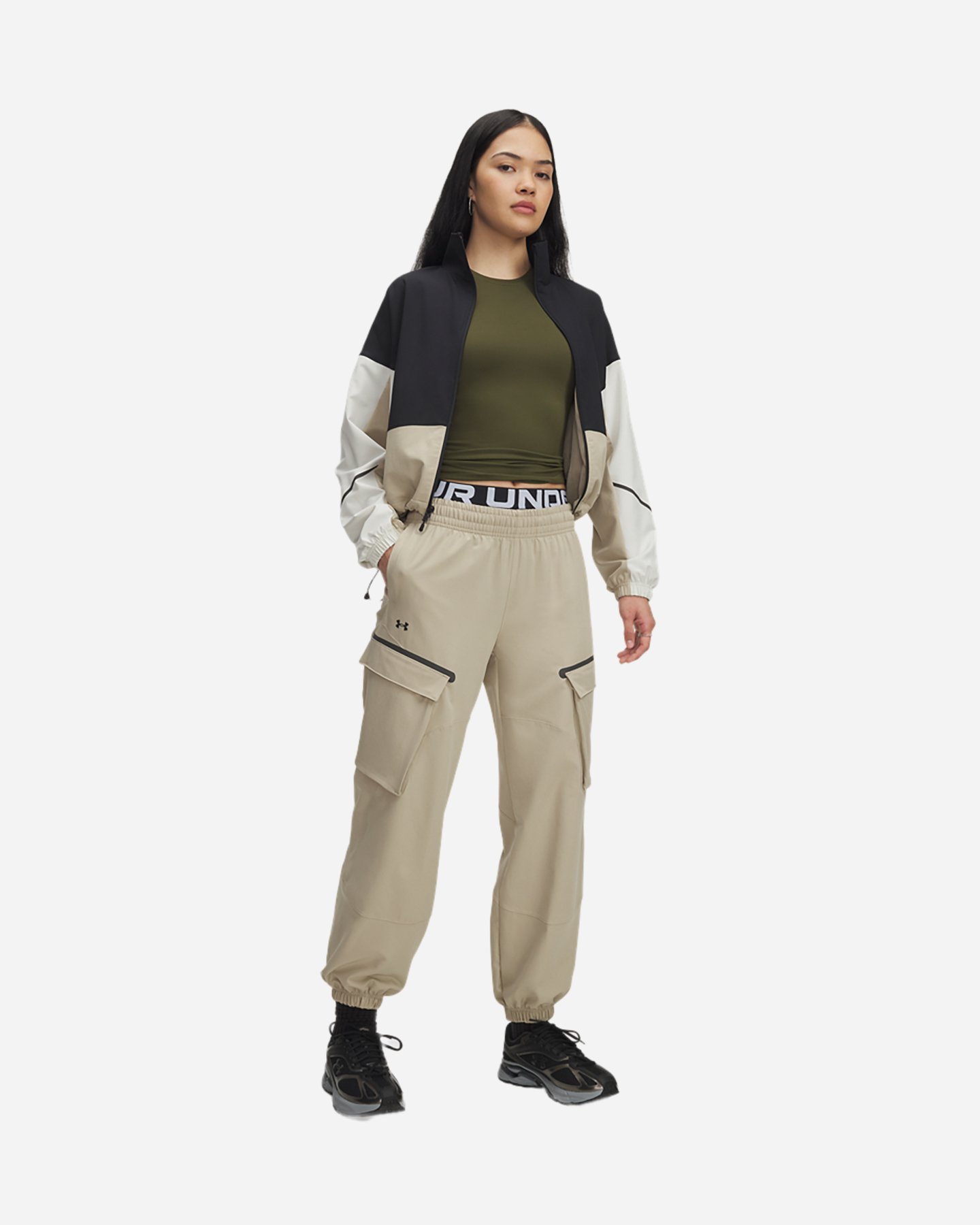 Pantalone UNDER ARMOUR UNSTOPPABLE W - Beige - 2 | Cisalfa Sport