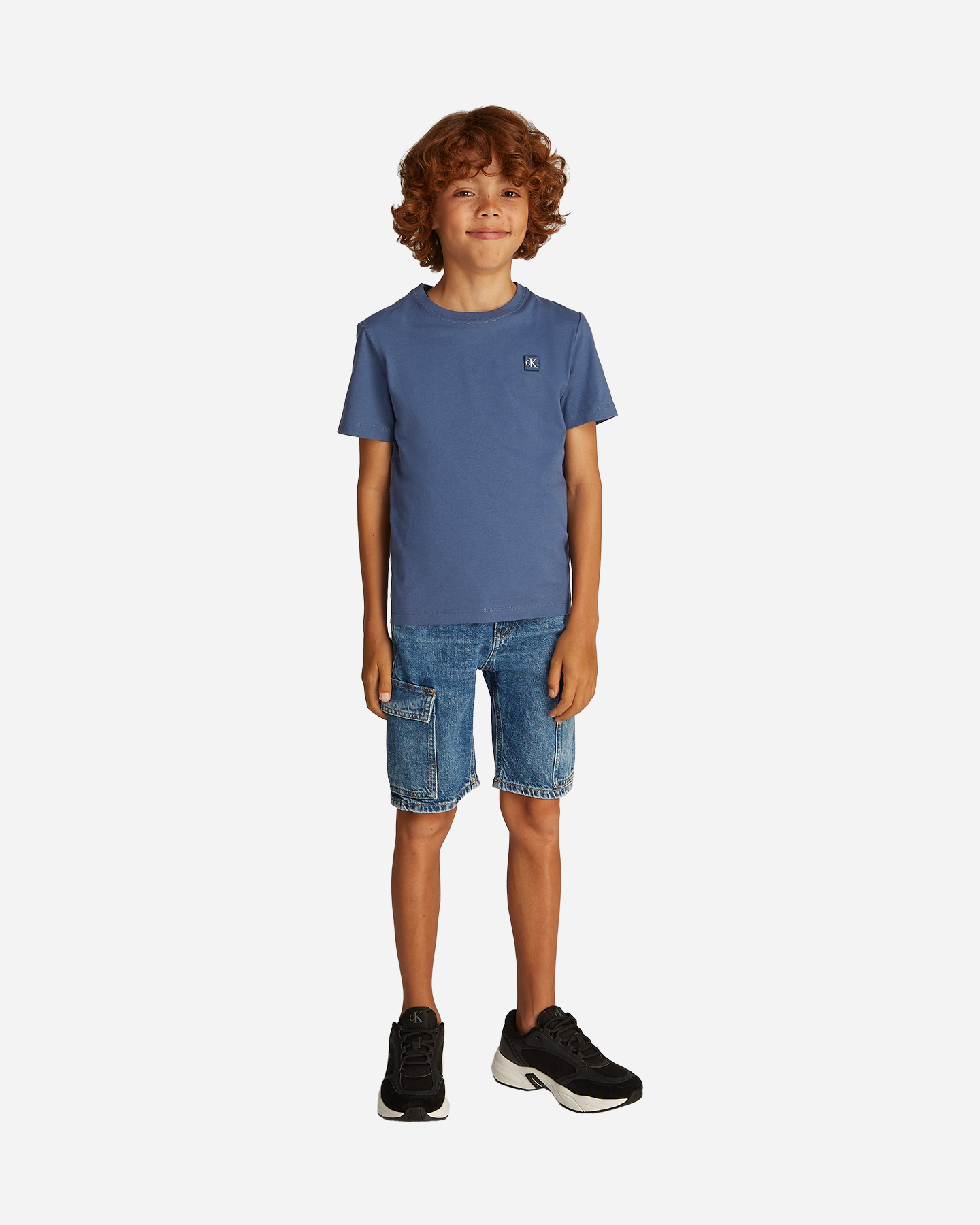 T-shirt CALVIN KLEIN JEANS MINI BADGE JR - Blu - 4 | Cisalfa Sport