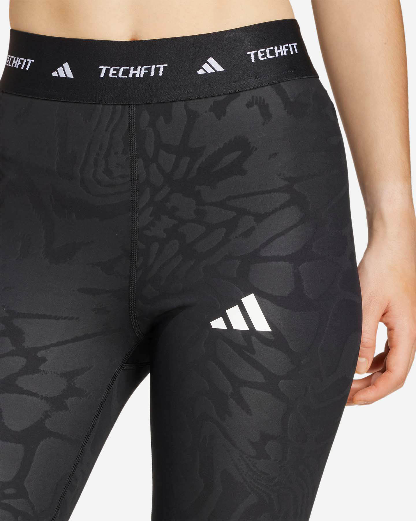 Leggings ADIDAS TECHFIT PRINT W - Nero - 5 | Cisalfa Sport