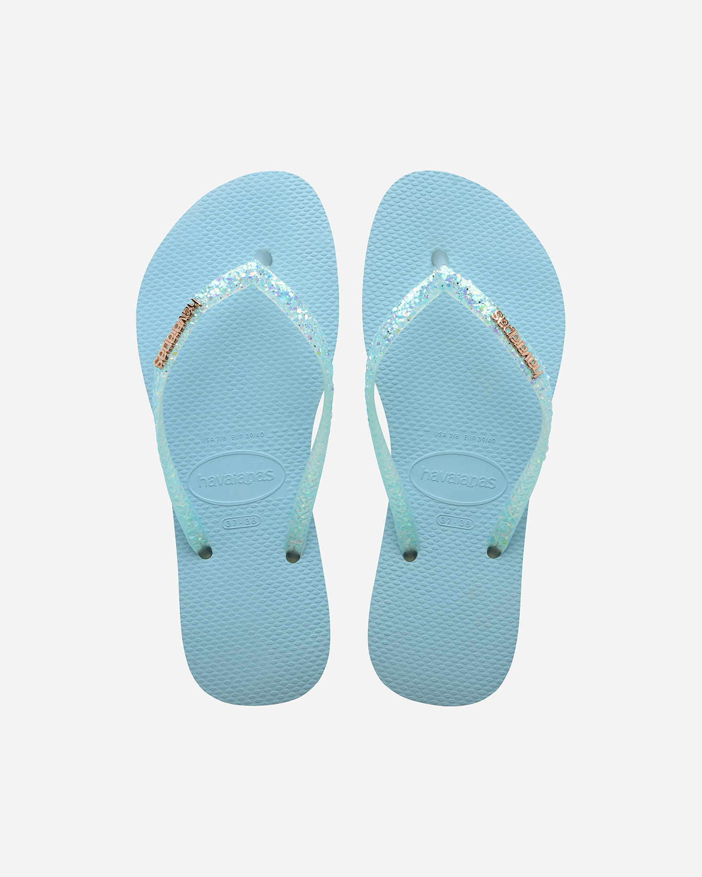 Infradito HAVAIANAS SLIM GLITTER FLOURISH W - Azzurro - 0 | Cisalfa Sport