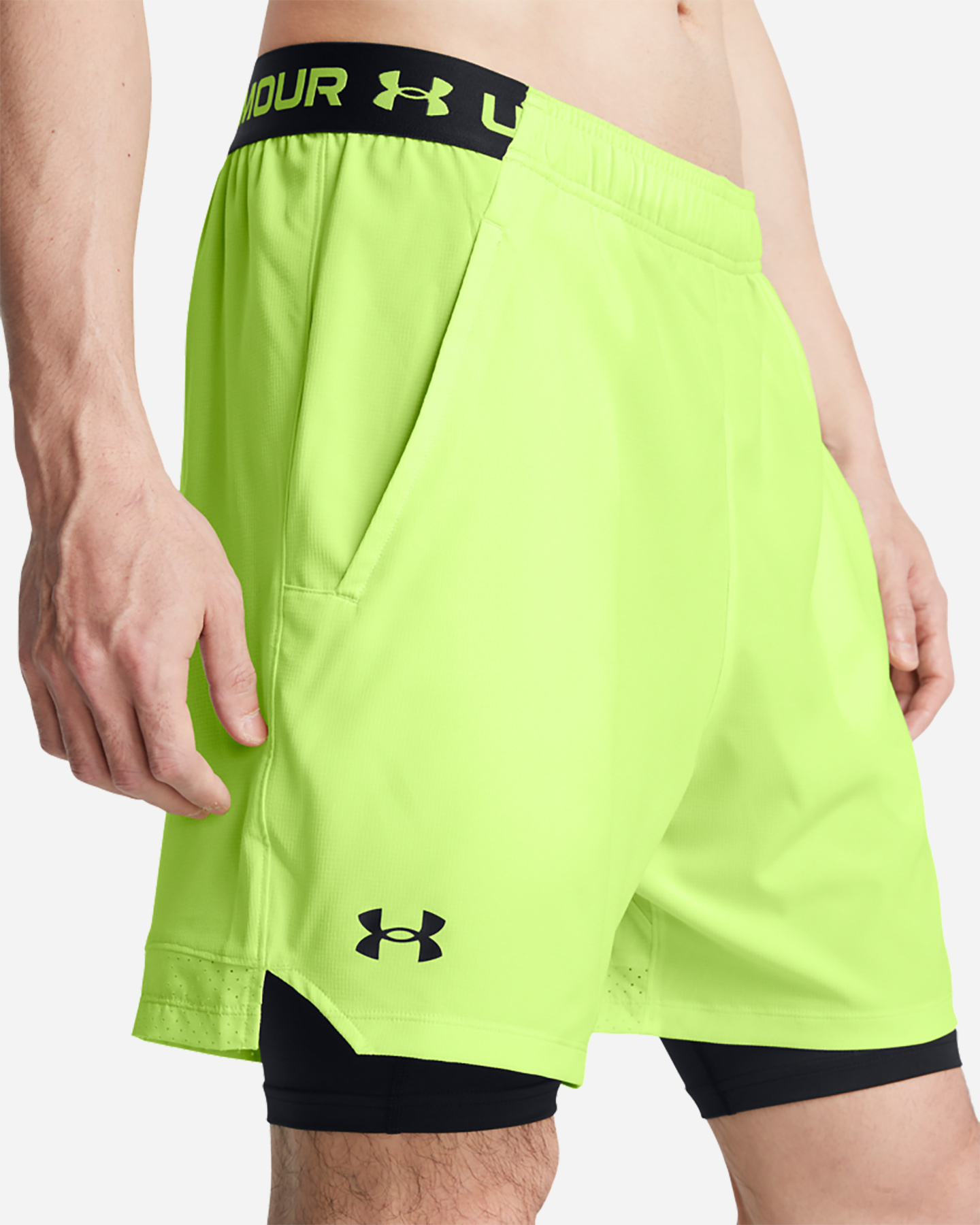 Pantalone training UNDER ARMOUR VANISH WOVEN 2IN1 M - Verde - 3 | Cisalfa Sport
