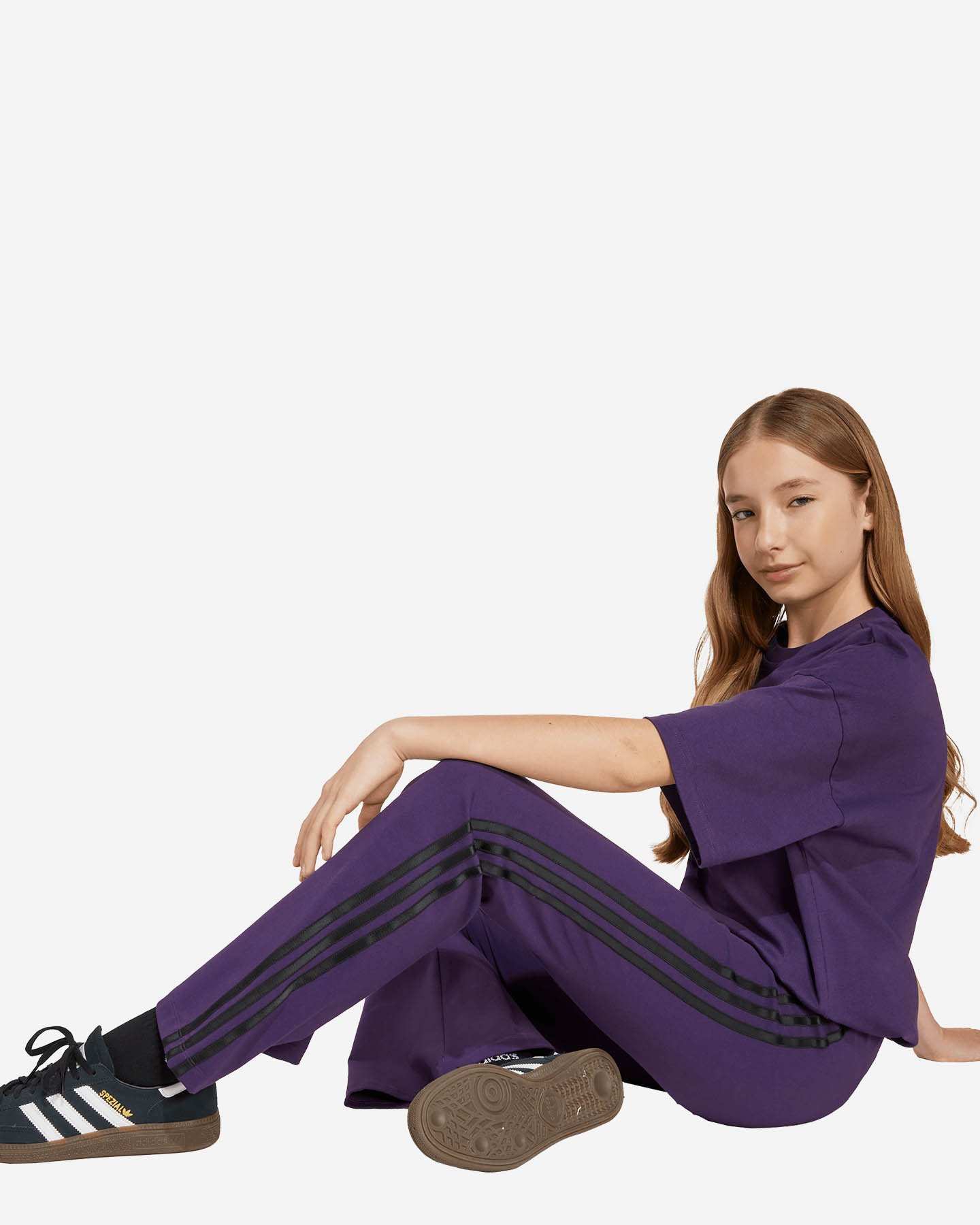 Leggings ADIDAS 3STRIPES JR - Viola - 4 | Cisalfa Sport