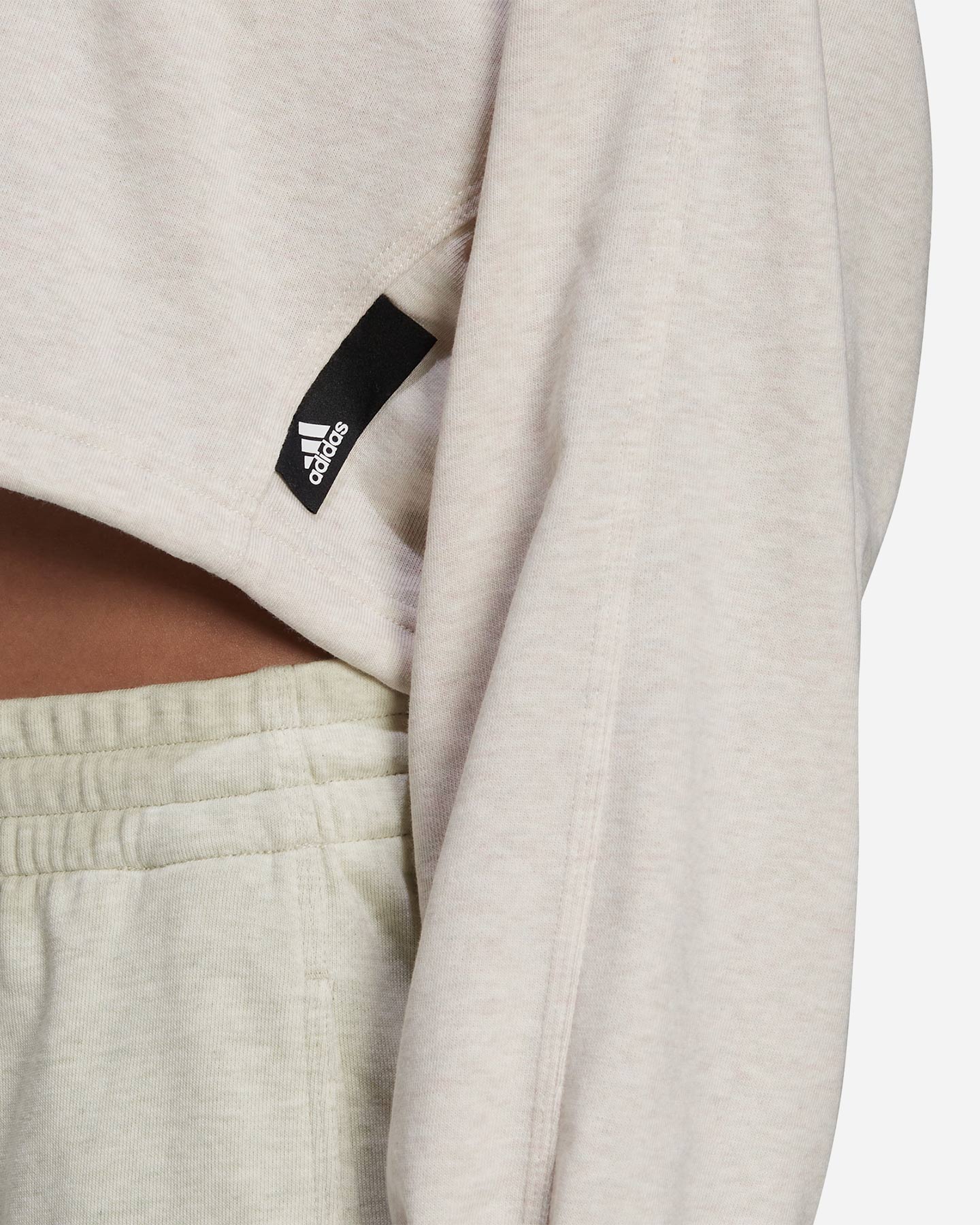 Felpa ADIDAS ROUND CROP W - Bianco - 4 | Cisalfa Sport