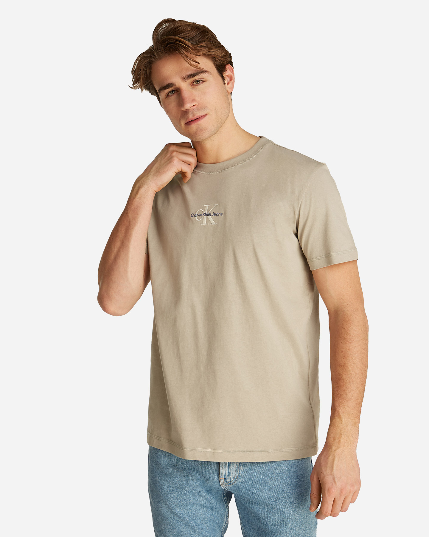 T-shirt CALVIN KLEIN JEANS MONOLOGO M - Grigio - 2 | Cisalfa Sport