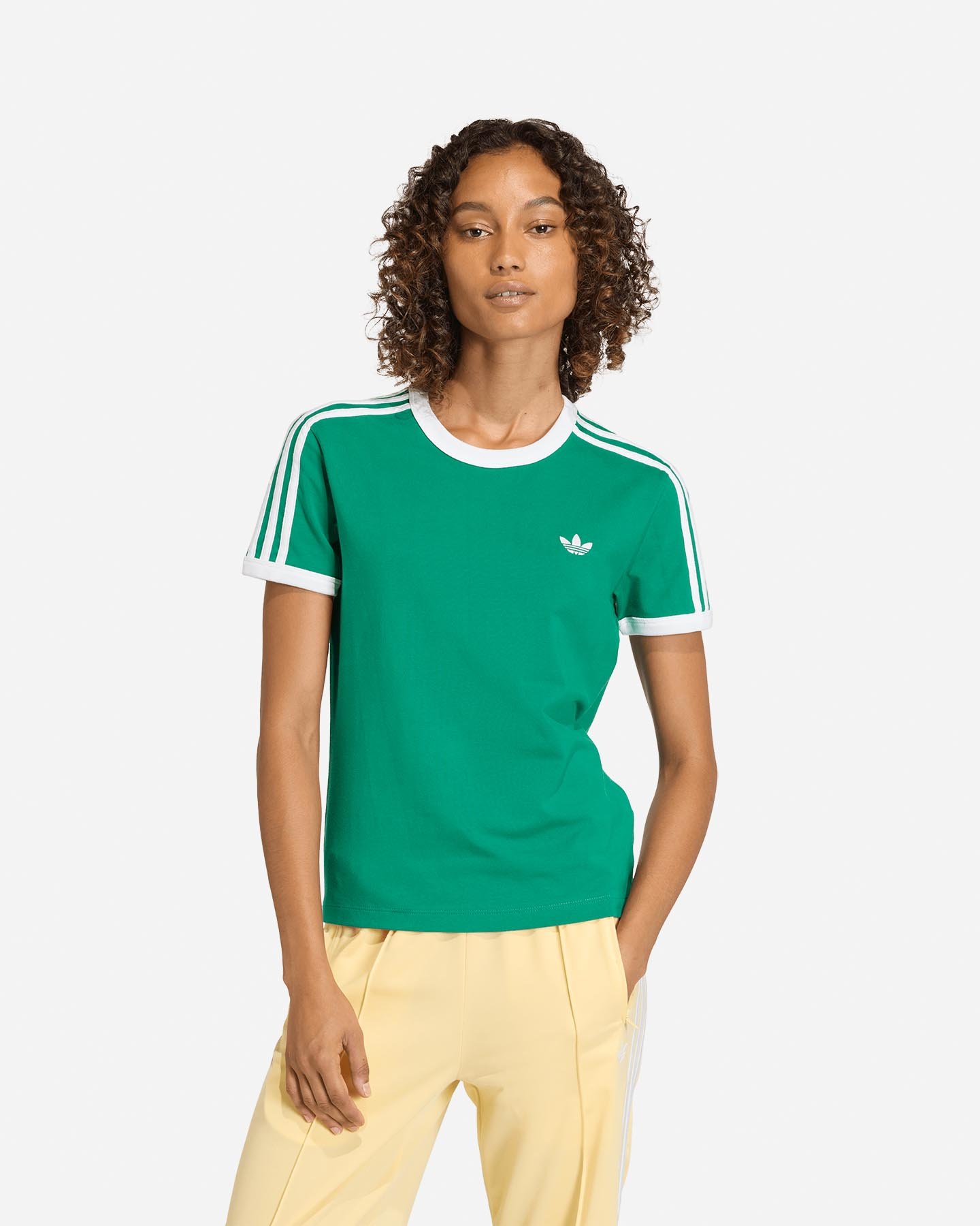 T-shirt ADIDAS 3STRIPES ADICOLOR W - Verde - 1 | Cisalfa Sport