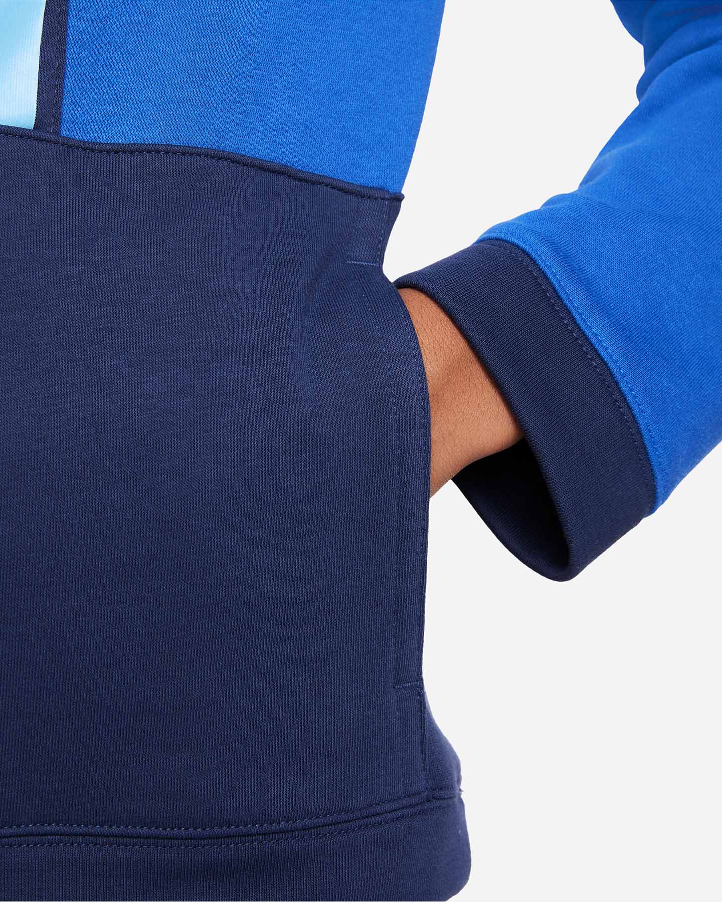 Felpa NIKE COLOR BLOCK JR - Blu royal - 3 | Cisalfa Sport