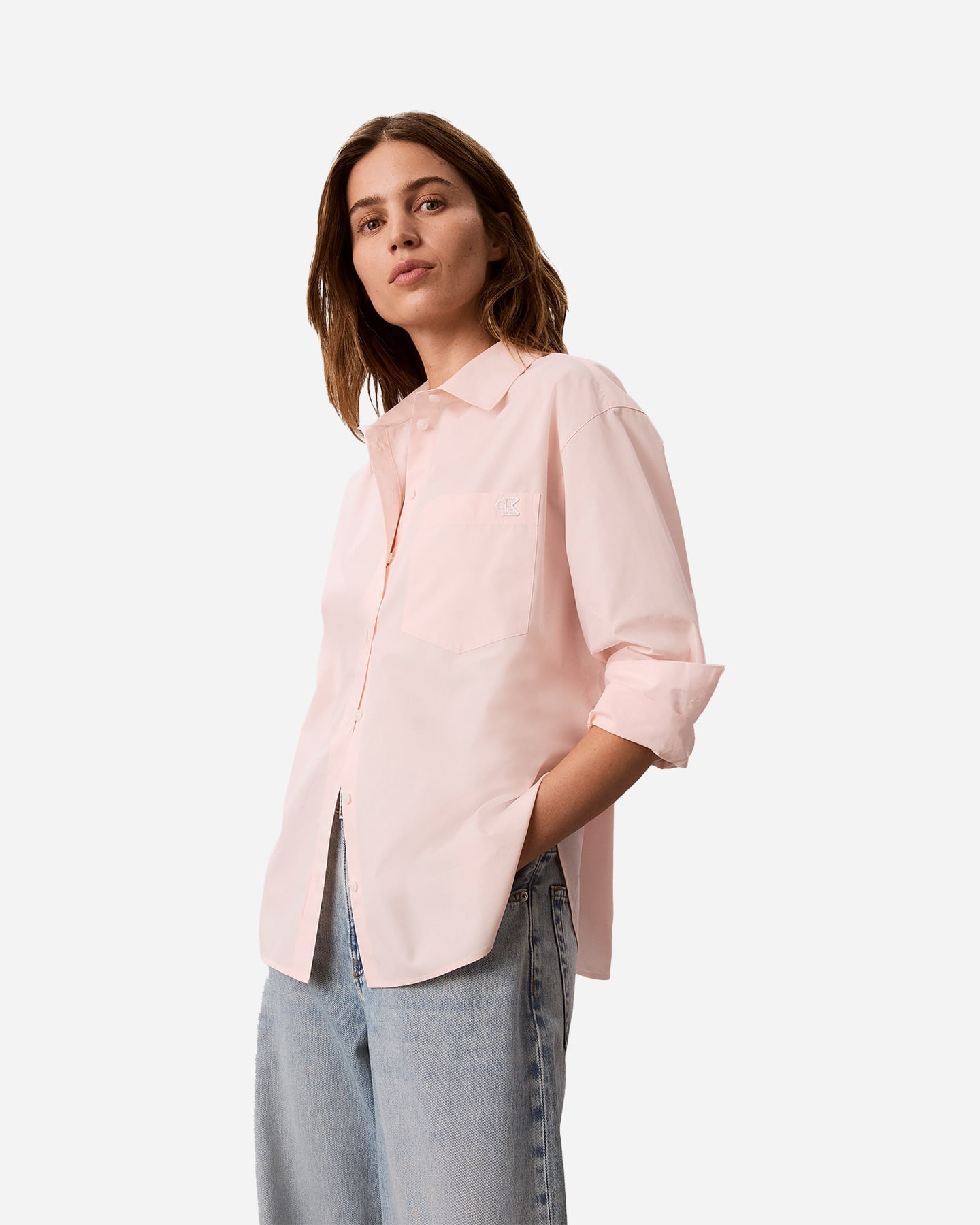 Camicia CALVIN KLEIN JEANS POPLIN W - Rosa - 2 | Cisalfa Sport