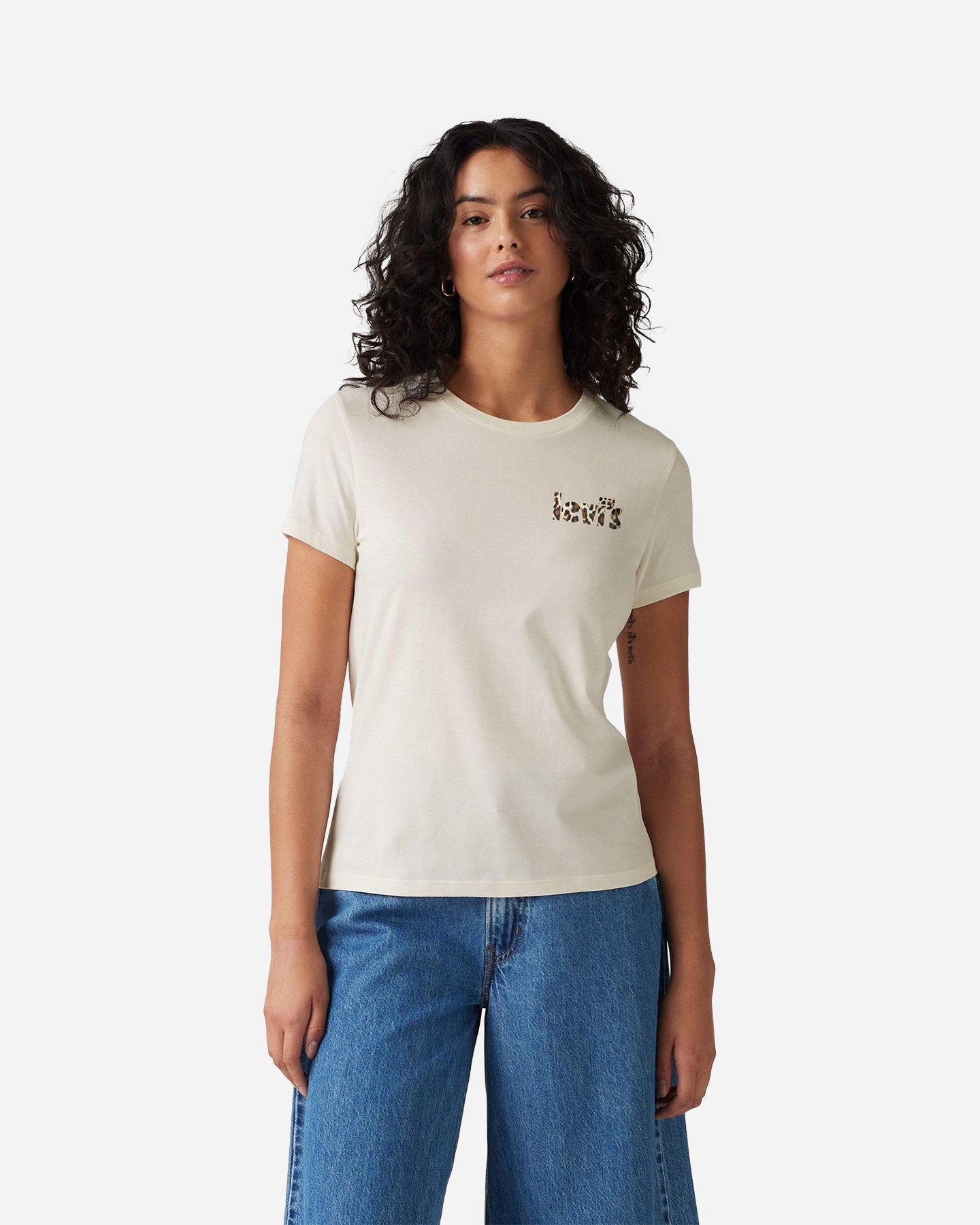 T-shirt LEVI'S LOGO CHEST LEOPARD W - Bianco - 2 | Cisalfa Sport