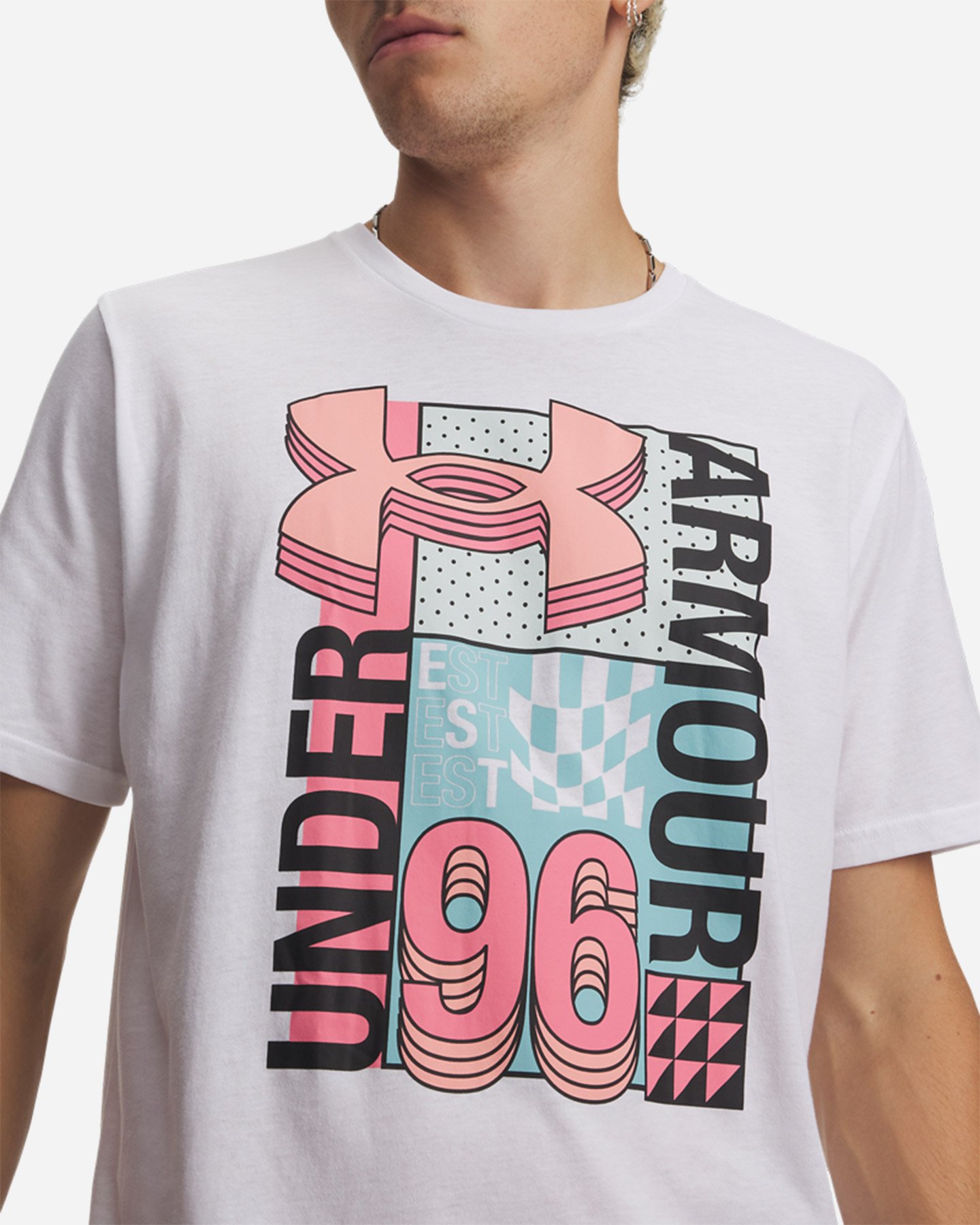 T-shirt UNDER ARMOUR LOGO COLLAGE M - Bianco - 2 | Cisalfa Sport