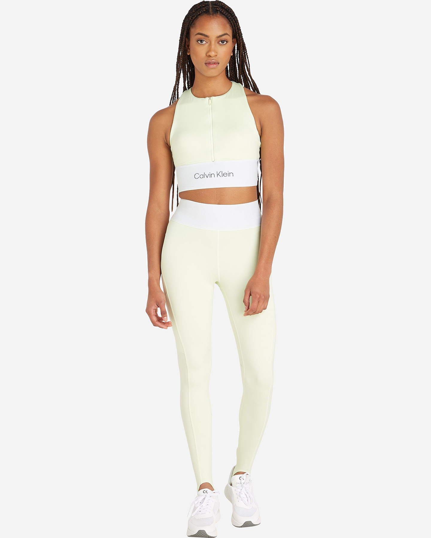 Bra training CALVIN KLEIN SPORT BRALETTE ZIP W - Giallo - 2 | Cisalfa Sport