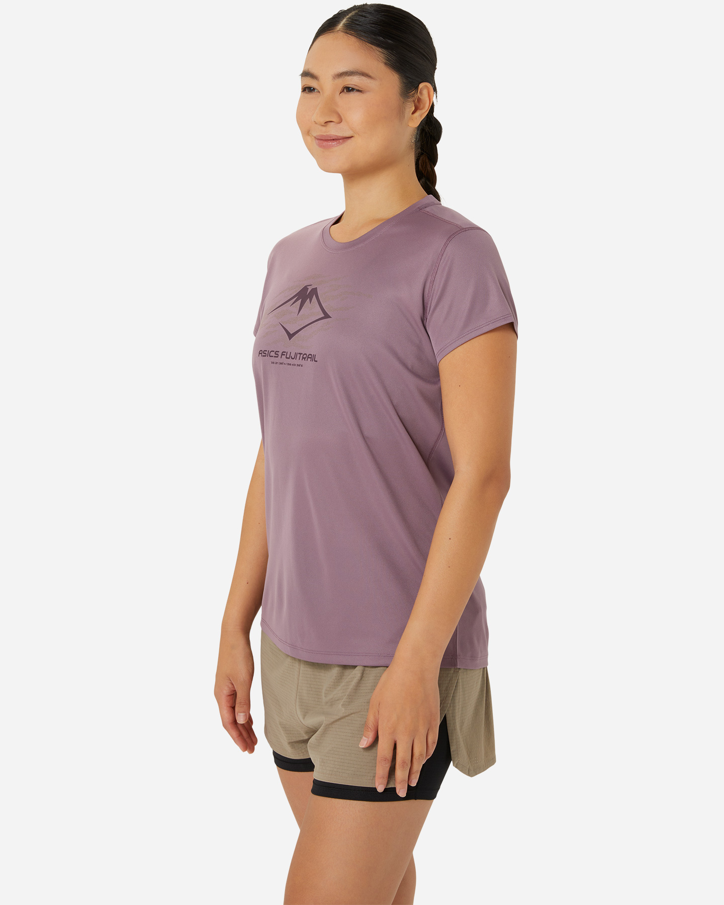 T-shirt running ASICS FUJITRAIL LOGO SS W - Viola - 1 | Cisalfa Sport