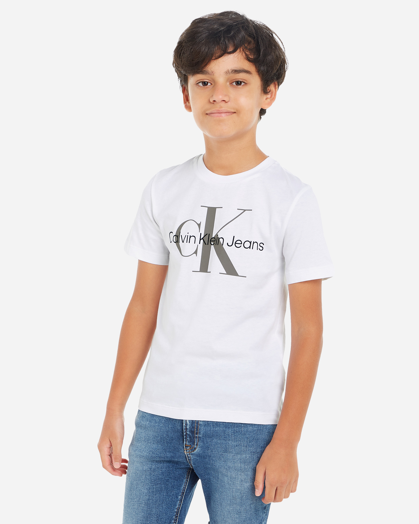 T-shirt CALVIN KLEIN JEANS MONOGRAM JR - Bianco - 3 | Cisalfa Sport