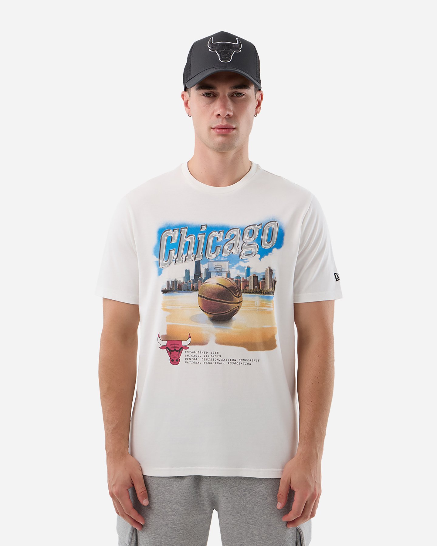 Maglia basket NEW ERA CHICAGO BULLS NBA BEACH GRAPHIC M - Bianco - 0 | Cisalfa Sport
