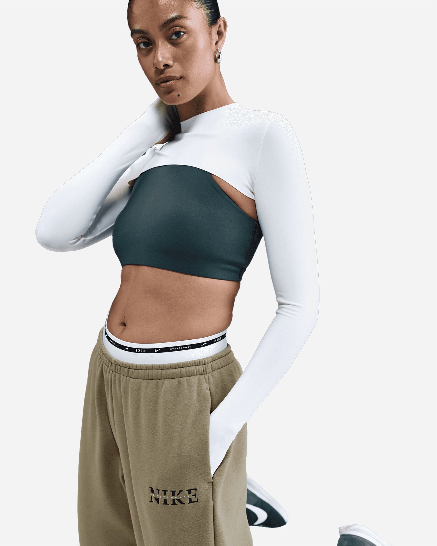 Pantalone NIKE PHOENIX W  - Beige - 4 | Cisalfa Sport