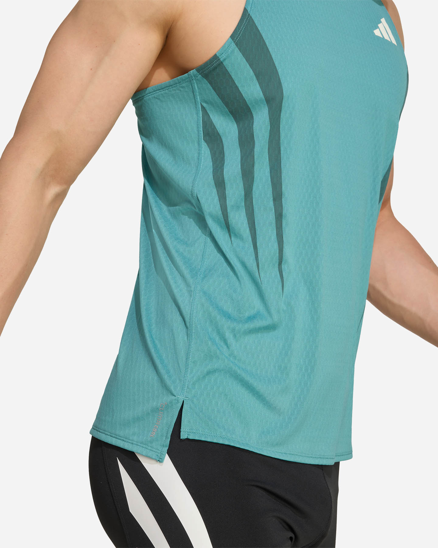 Canotta running ADIDAS ADIZERO M - Verde - 4 | Cisalfa Sport