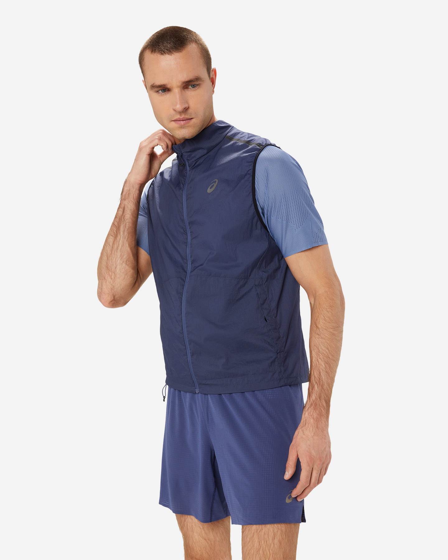 Giacca running ASICS METARUN PACKABLE M - Blu - 2 | Cisalfa Sport