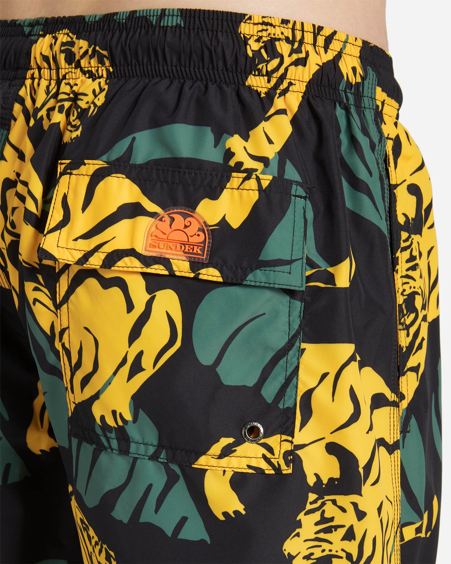 Boxer mare SUNDEK 16'' ELASTIC PRINT TIGER M - Nero - 3 | Cisalfa Sport