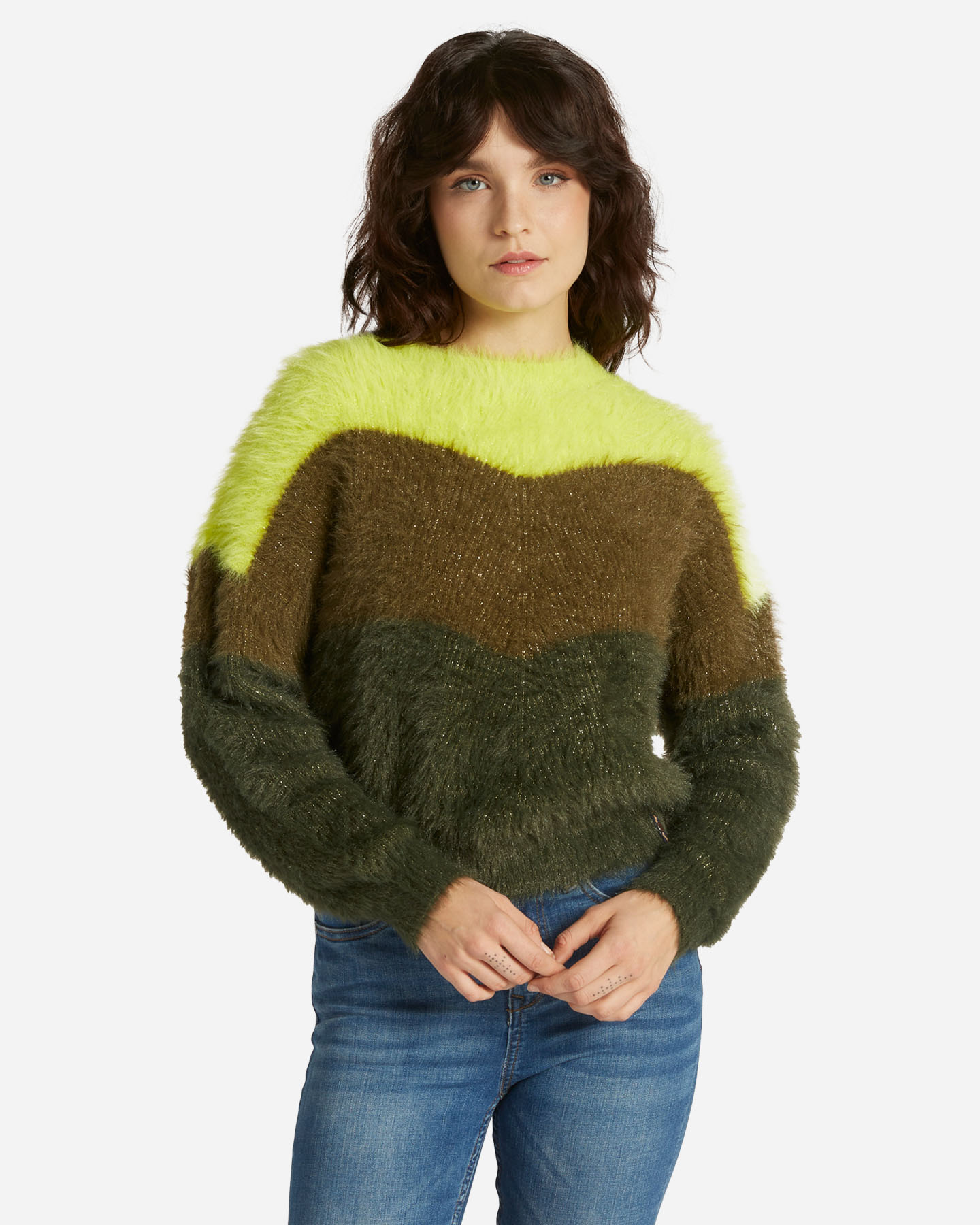 Maglione MISTRAL CHEVRON ON TONE W - Verde - 0 | Cisalfa Sport