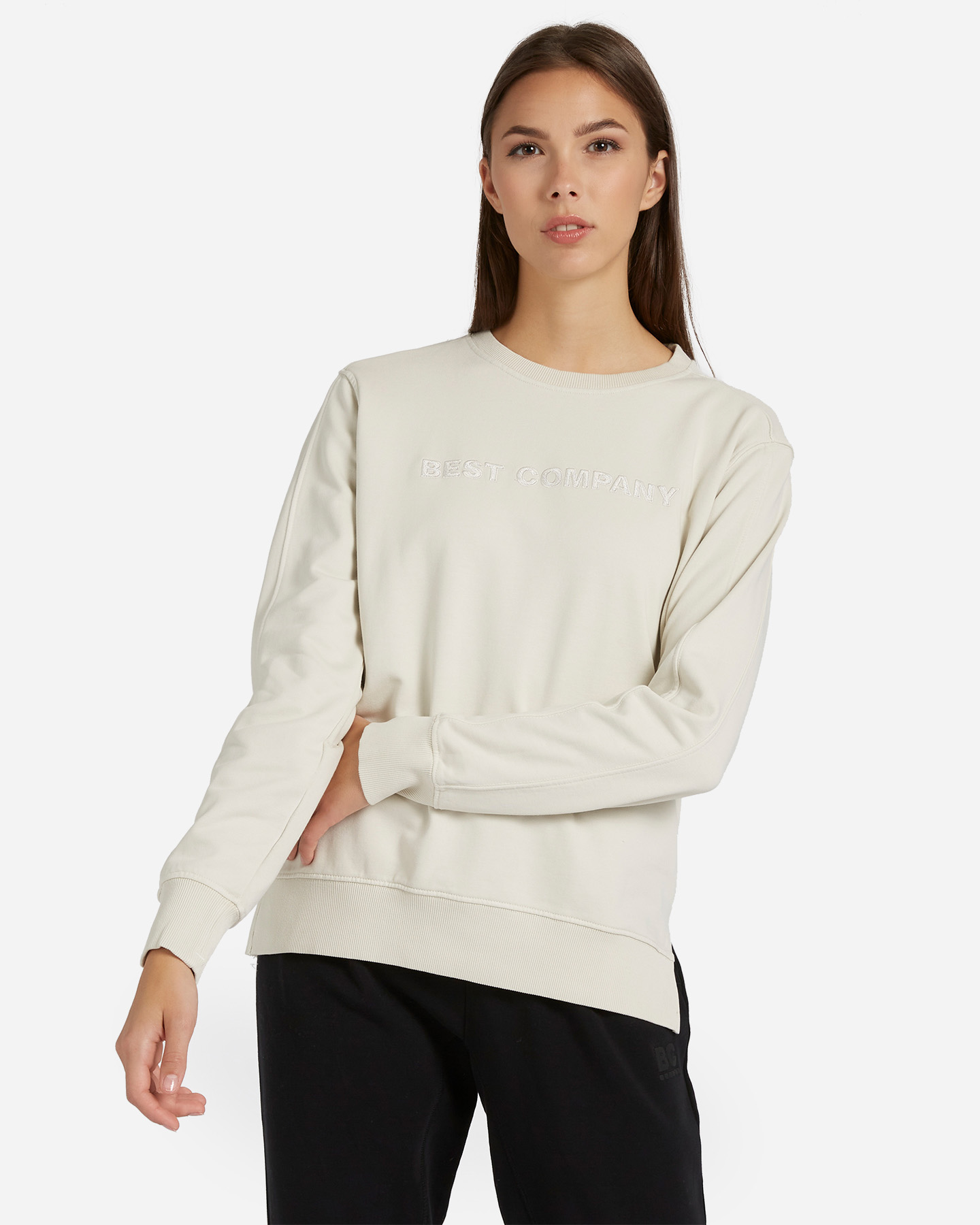 Felpa BEST COMPANY LOGO W - Bianco - 0 | Cisalfa Sport