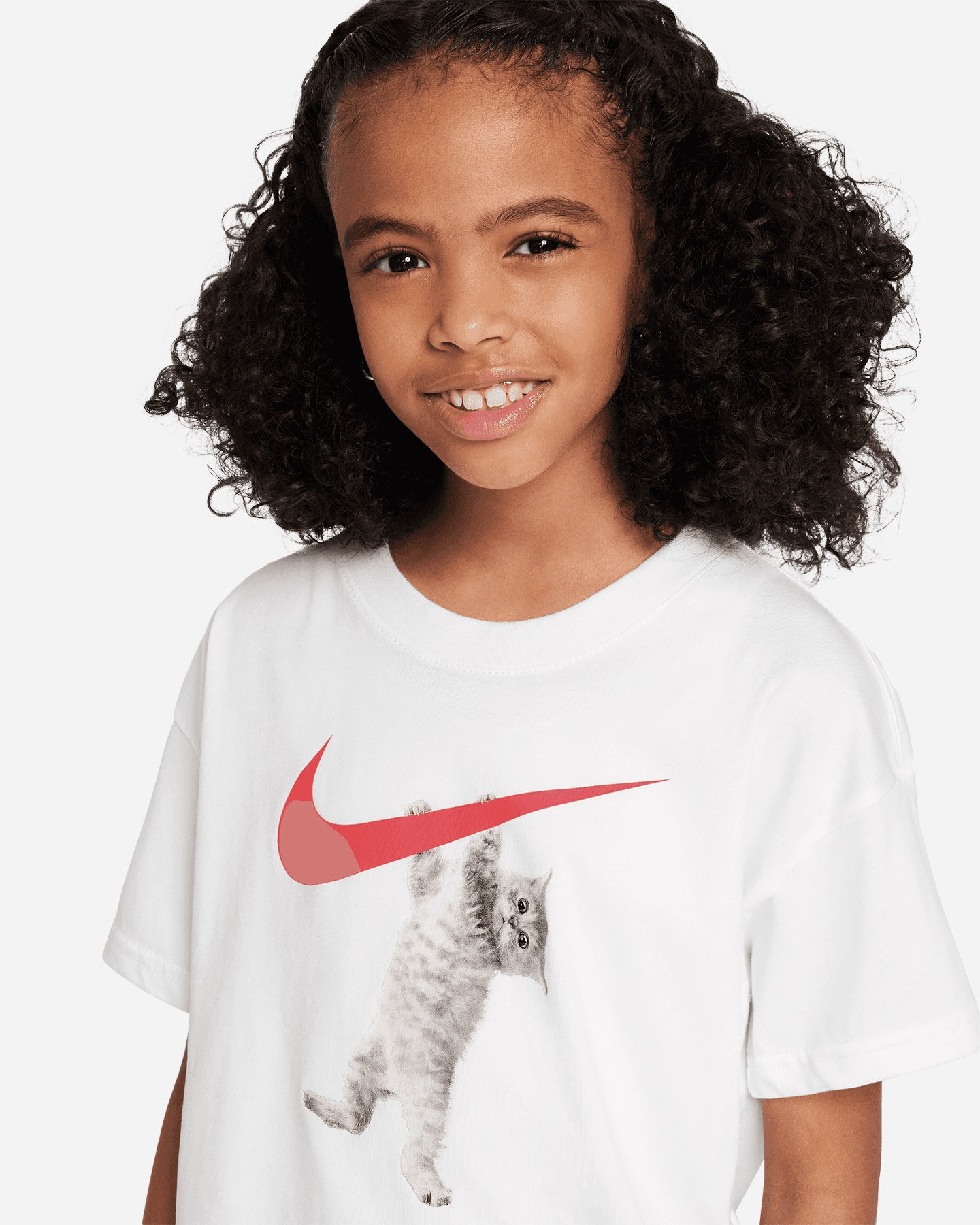 T-shirt NIKE BOXY KITTEN JR - Bianco - 3 | Cisalfa Sport