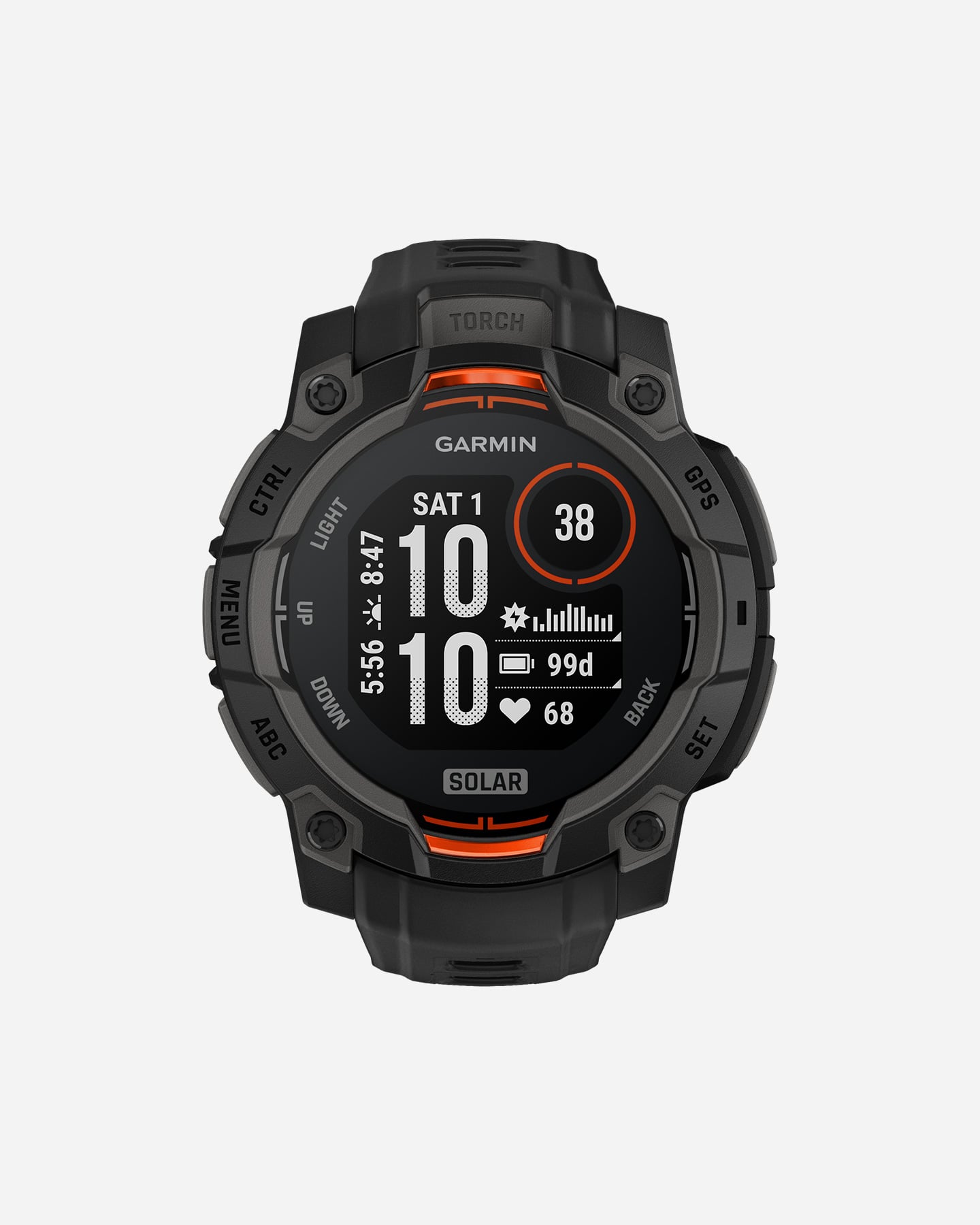 Garmin Instinct 3 45mm Solar - Orologio Multifunzione - Nero