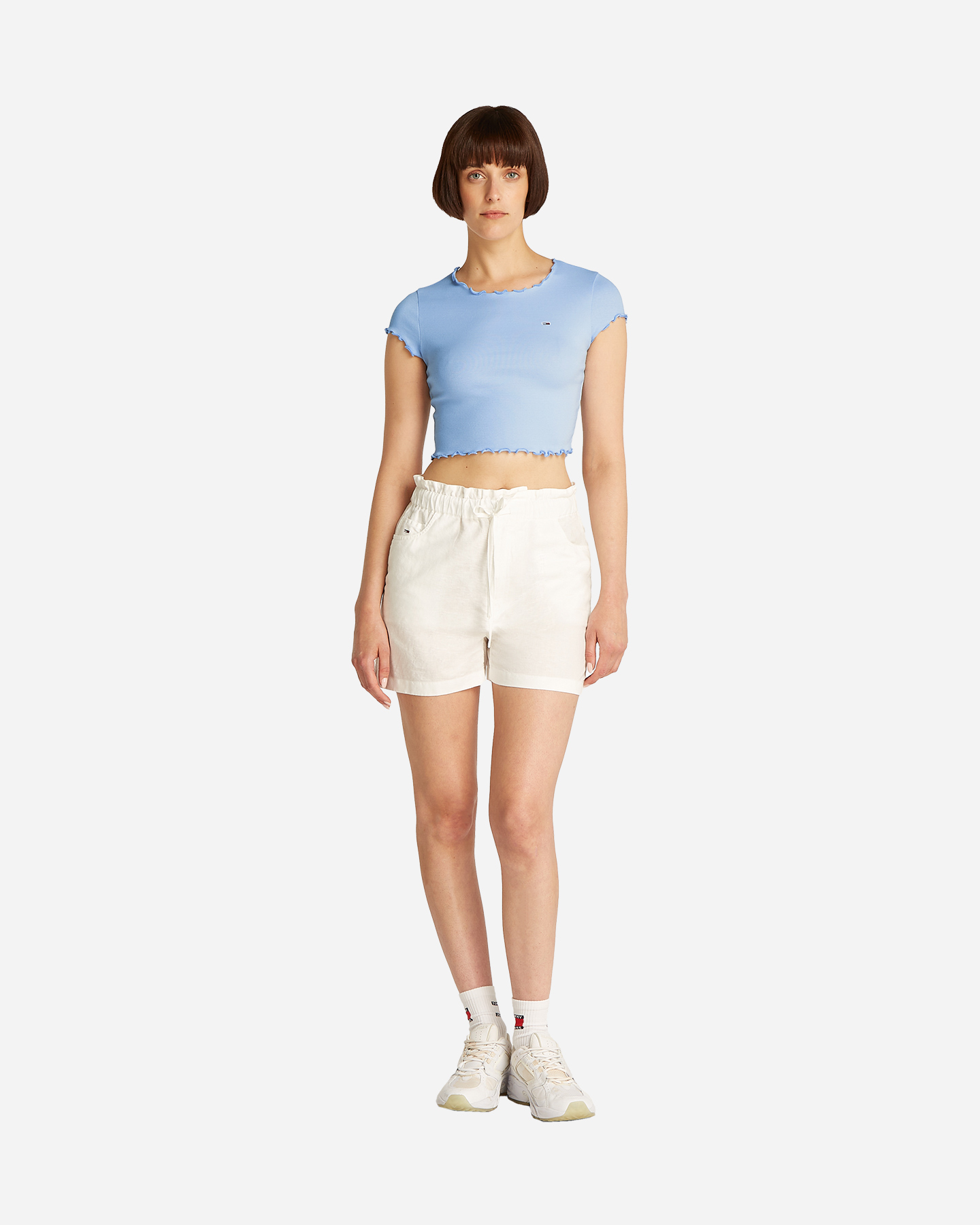 T-shirt TOMMY HILFIGER SLIM BABYLOCK W - Azzurro - 3 | Cisalfa Sport