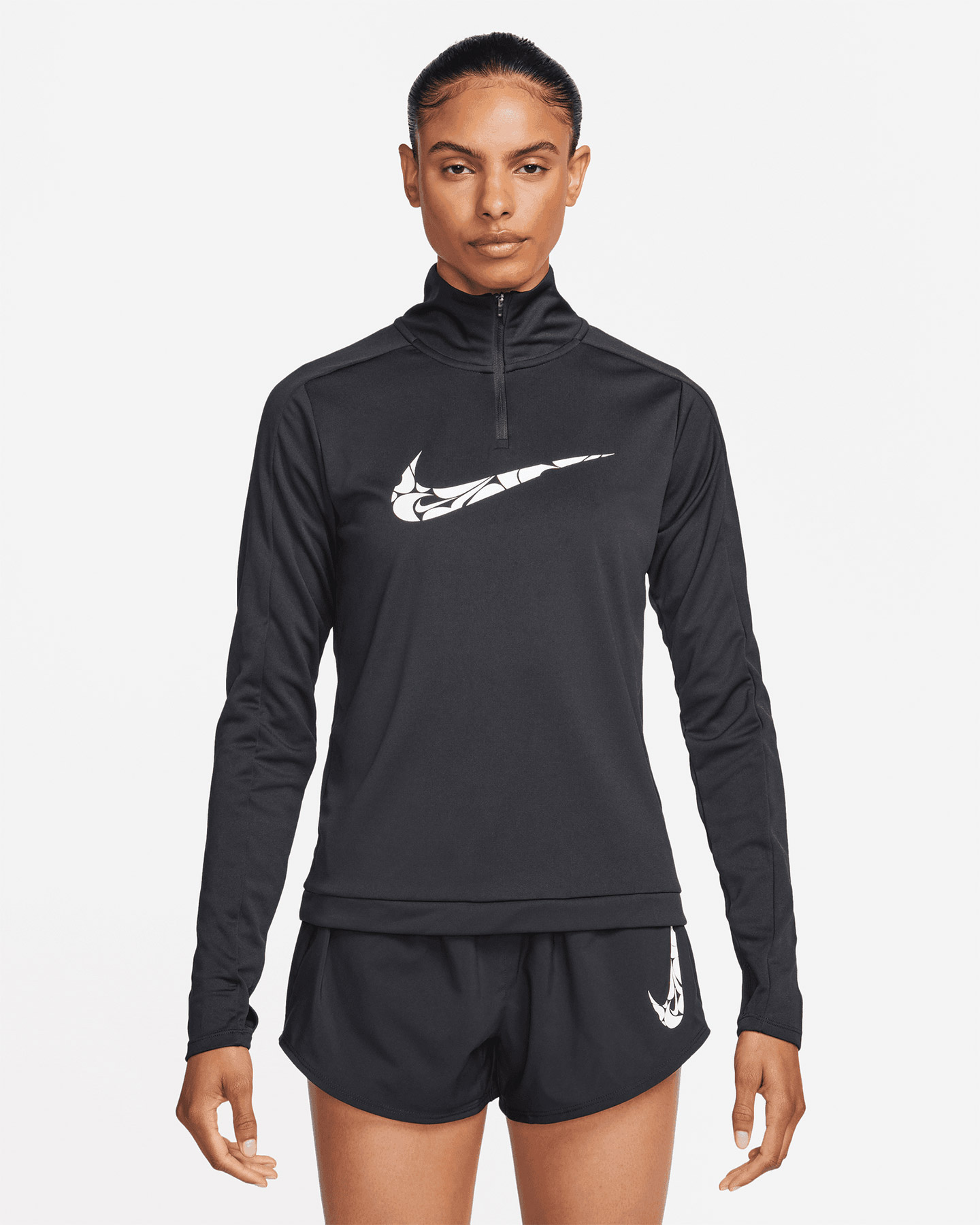 Maglia running NIKE SWOOSH W - Nero - 0 | Cisalfa Sport