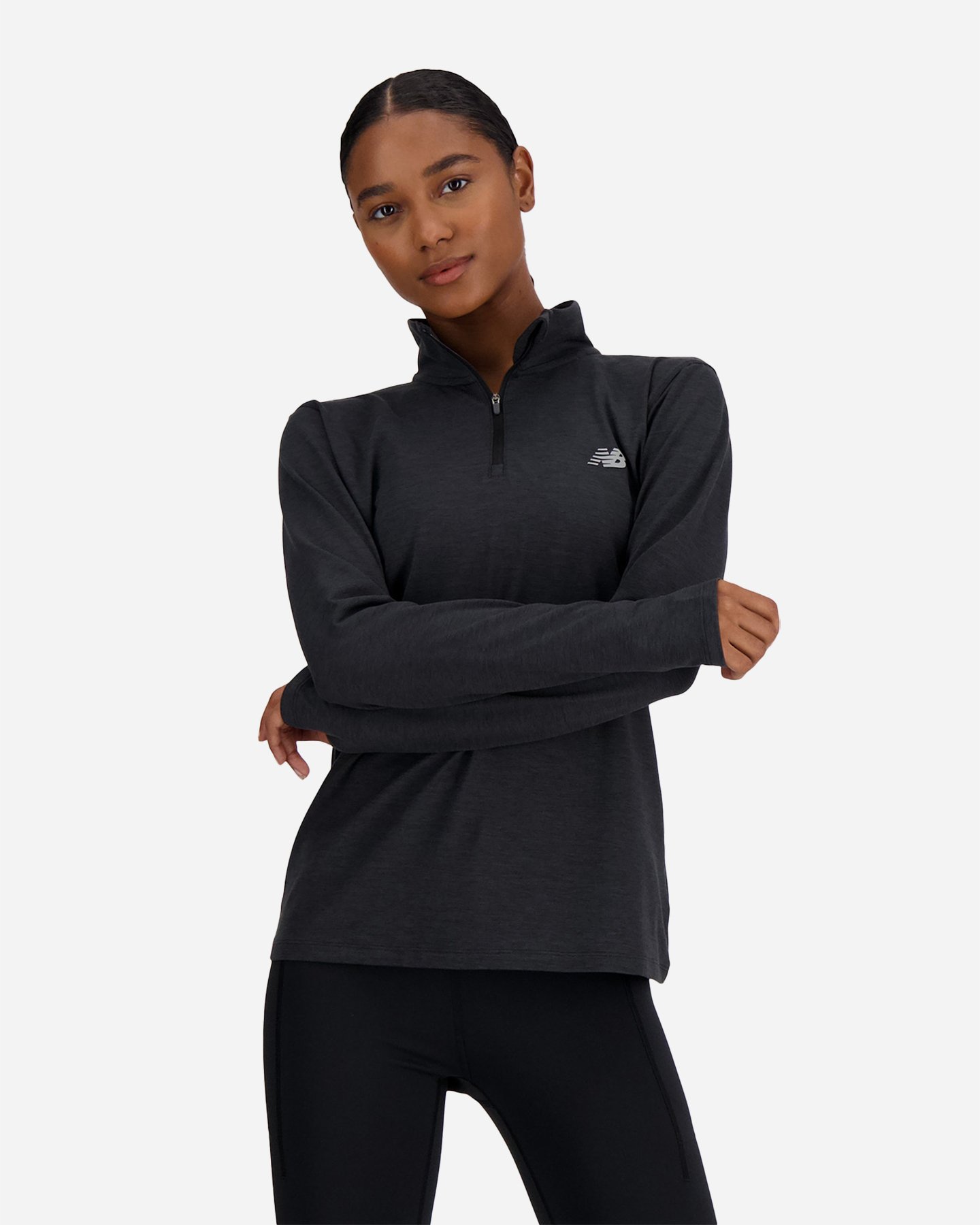 Maglia running NEW BALANCE SPACE DYE W - Nero - 1 | Cisalfa Sport