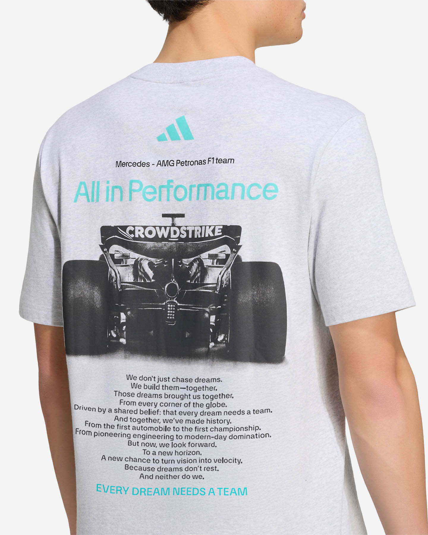 T-shirt ADIDAS MERCEDES - AMG PETRONAS FORMULA 1 TEAM GRAPHIC M - Bianco - 4 | Cisalfa Sport