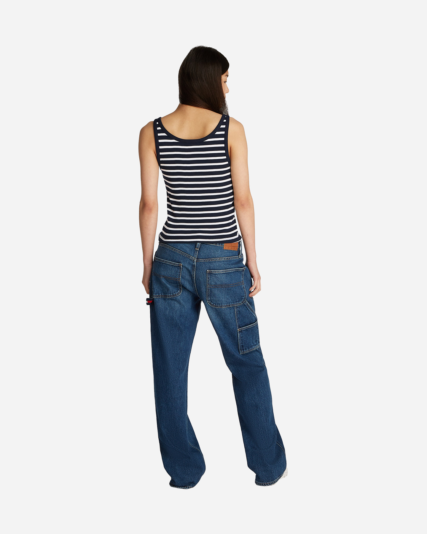 Canotta TOMMY HILFIGER SLIM BUTTON STRIPE W - Blu - 4 | Cisalfa Sport