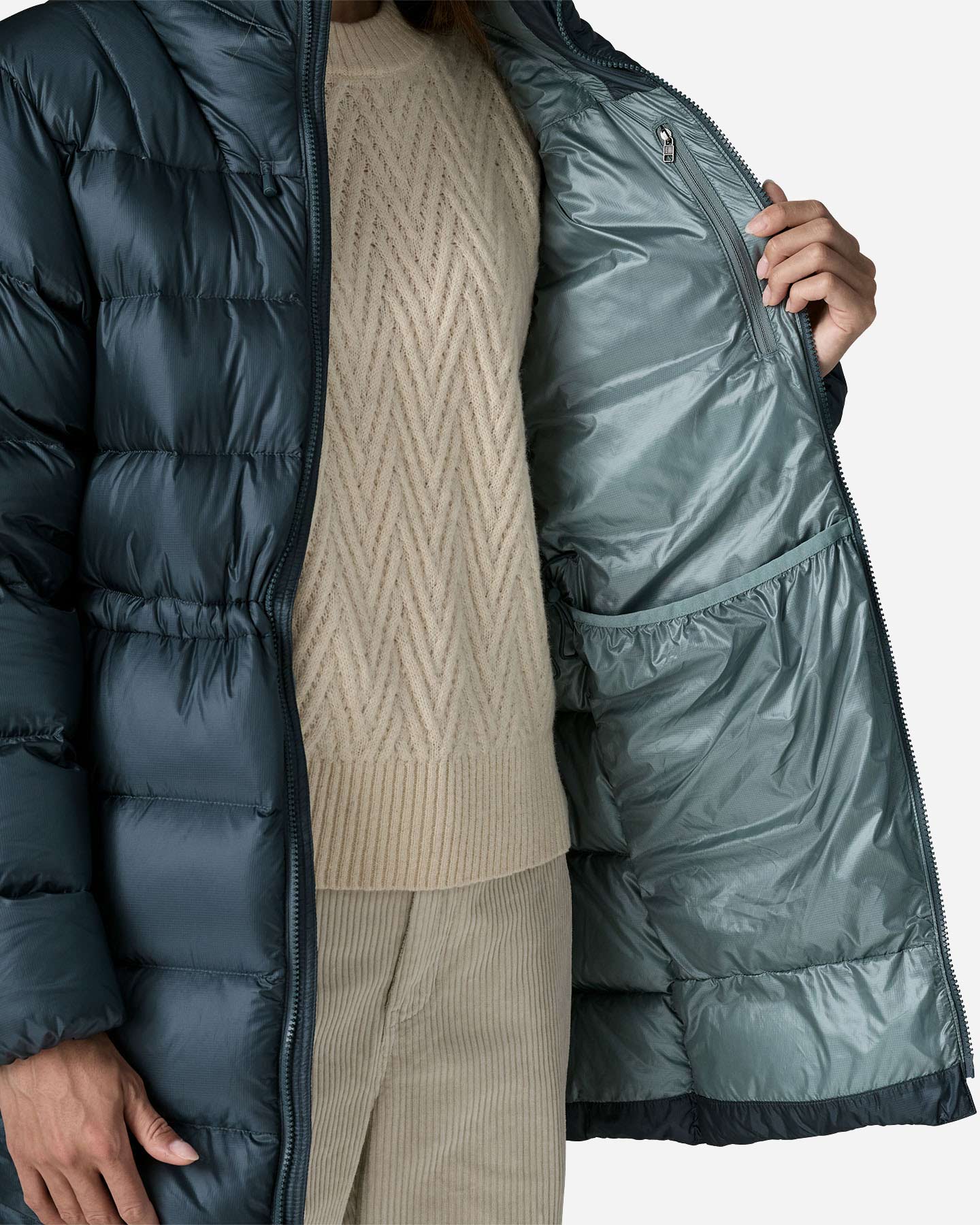 Piumino PATAGONIA FITZ ROY DOWN W - Blu - 5 | Cisalfa Sport