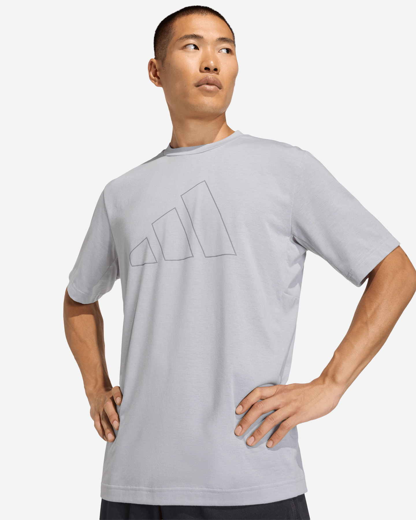 T-shirt training ADIDAS WORKOUT ESSENTIALS M - Grigio - 4 | Cisalfa Sport