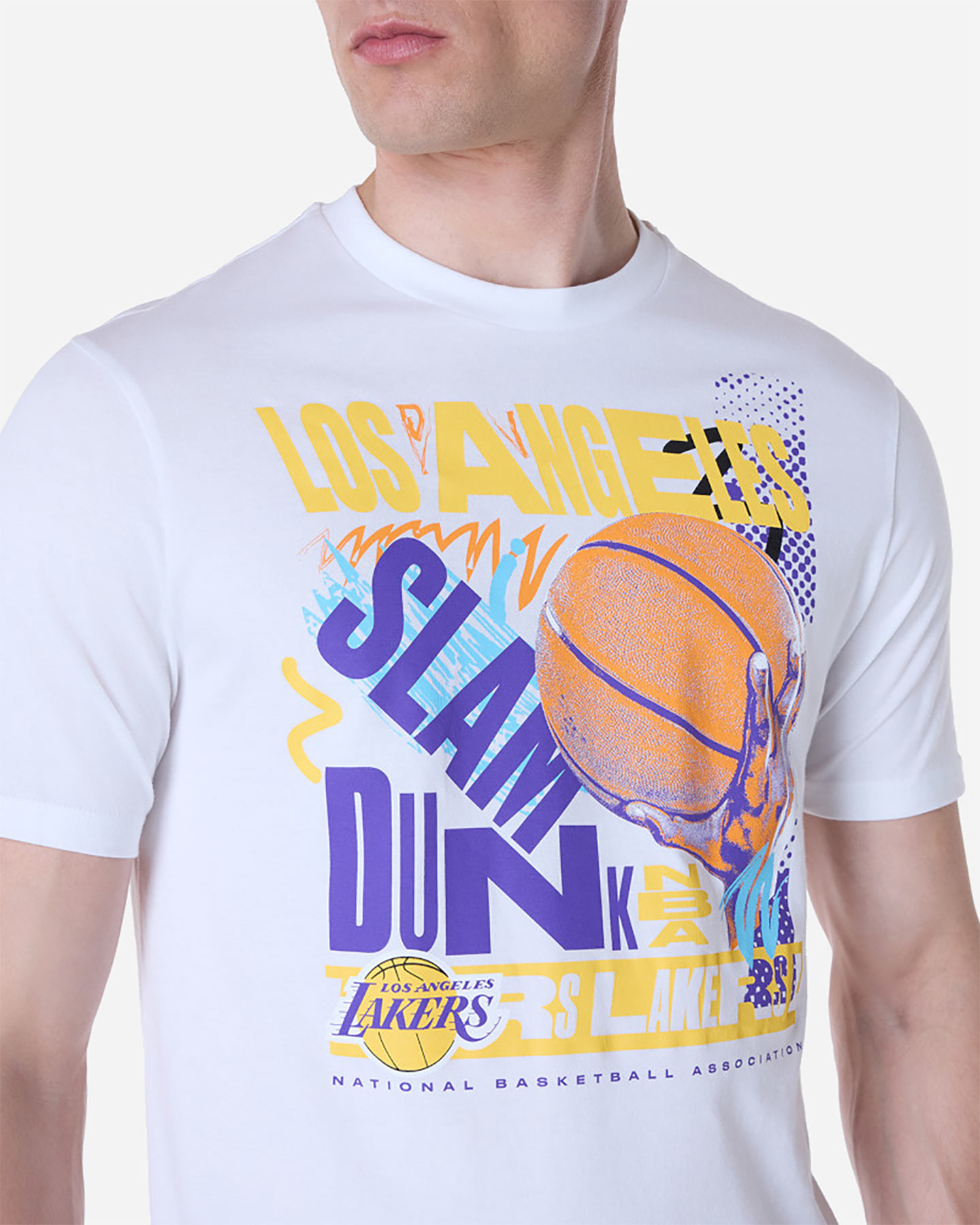 Abbigliamento basket NEW ERA FONT GRAPHIC LAKERS M - Bianco - 3 | Cisalfa Sport