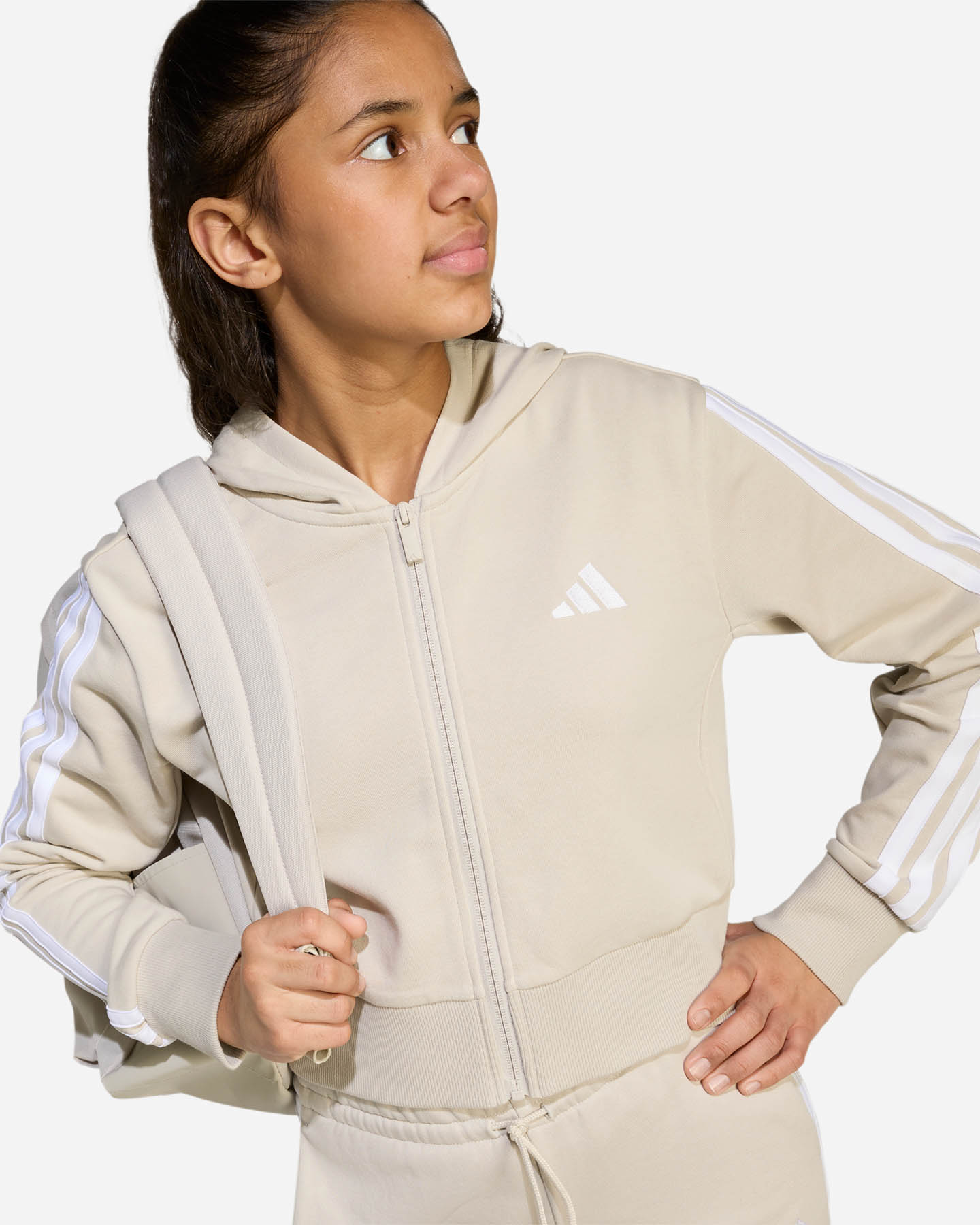 Felpa ADIDAS 3STRIPES JR - Grigio - 5 | Cisalfa Sport