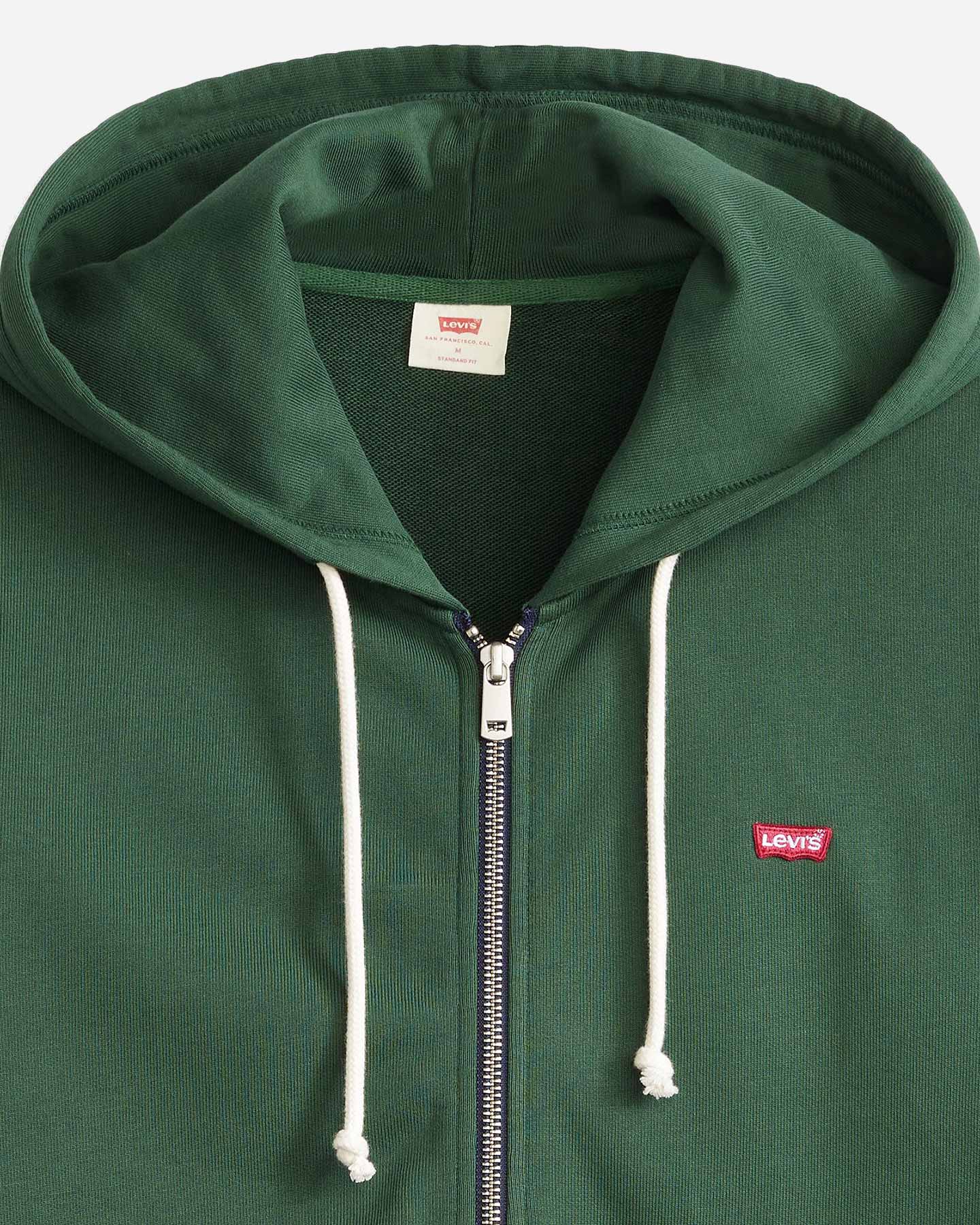 Felpa LEVI'S ORIGINAL ZIP UP M - Verde - 5 | Cisalfa Sport