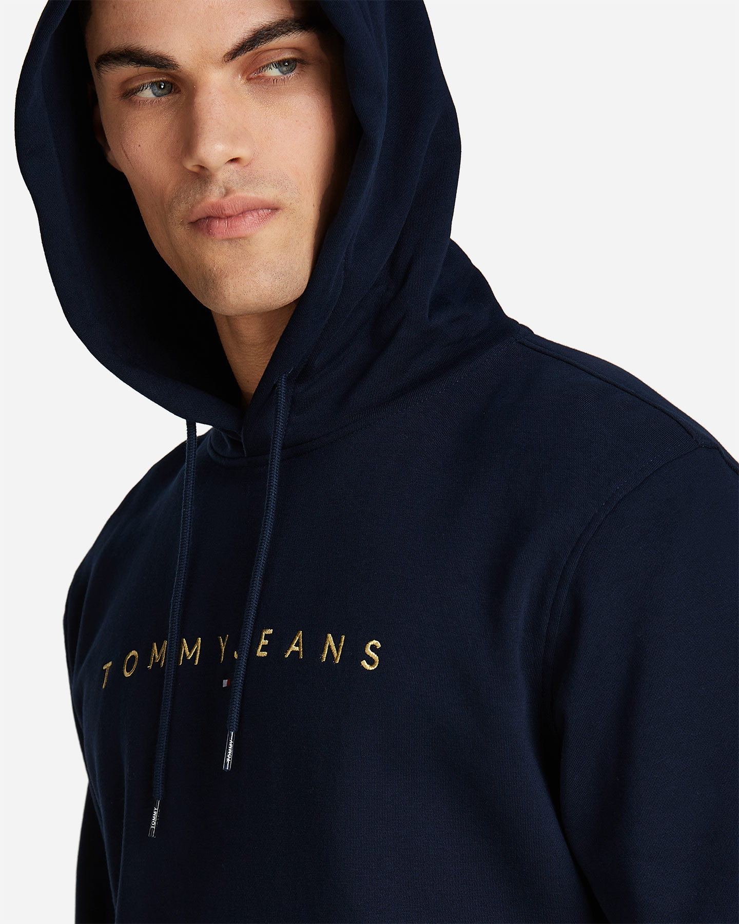 Felpa TOMMY HILFIGER LINEAR LOGO M - Blu - 4 | Cisalfa Sport