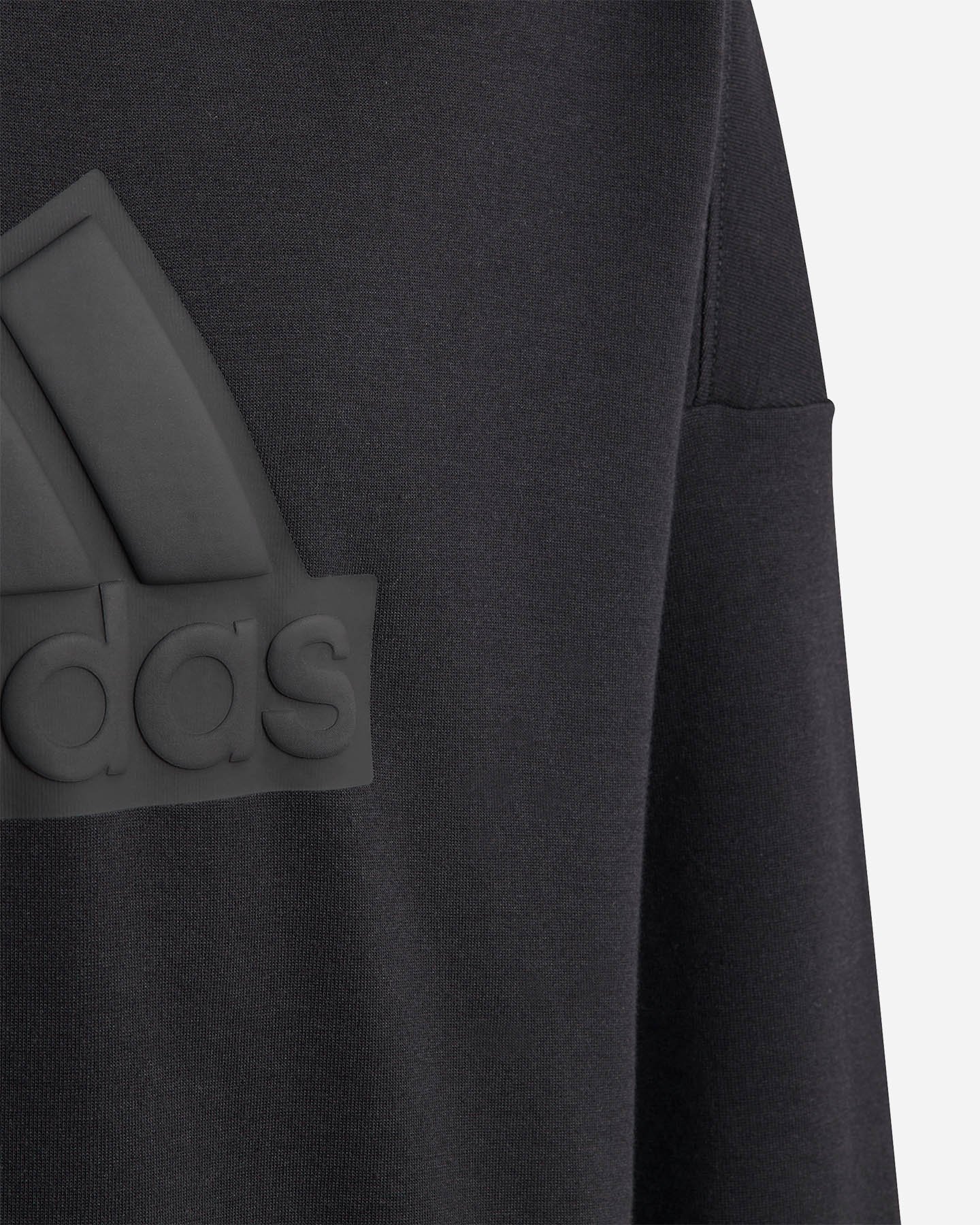 Felpa ADIDAS RUBBER LOGO JR - Nero - 2 | Cisalfa Sport