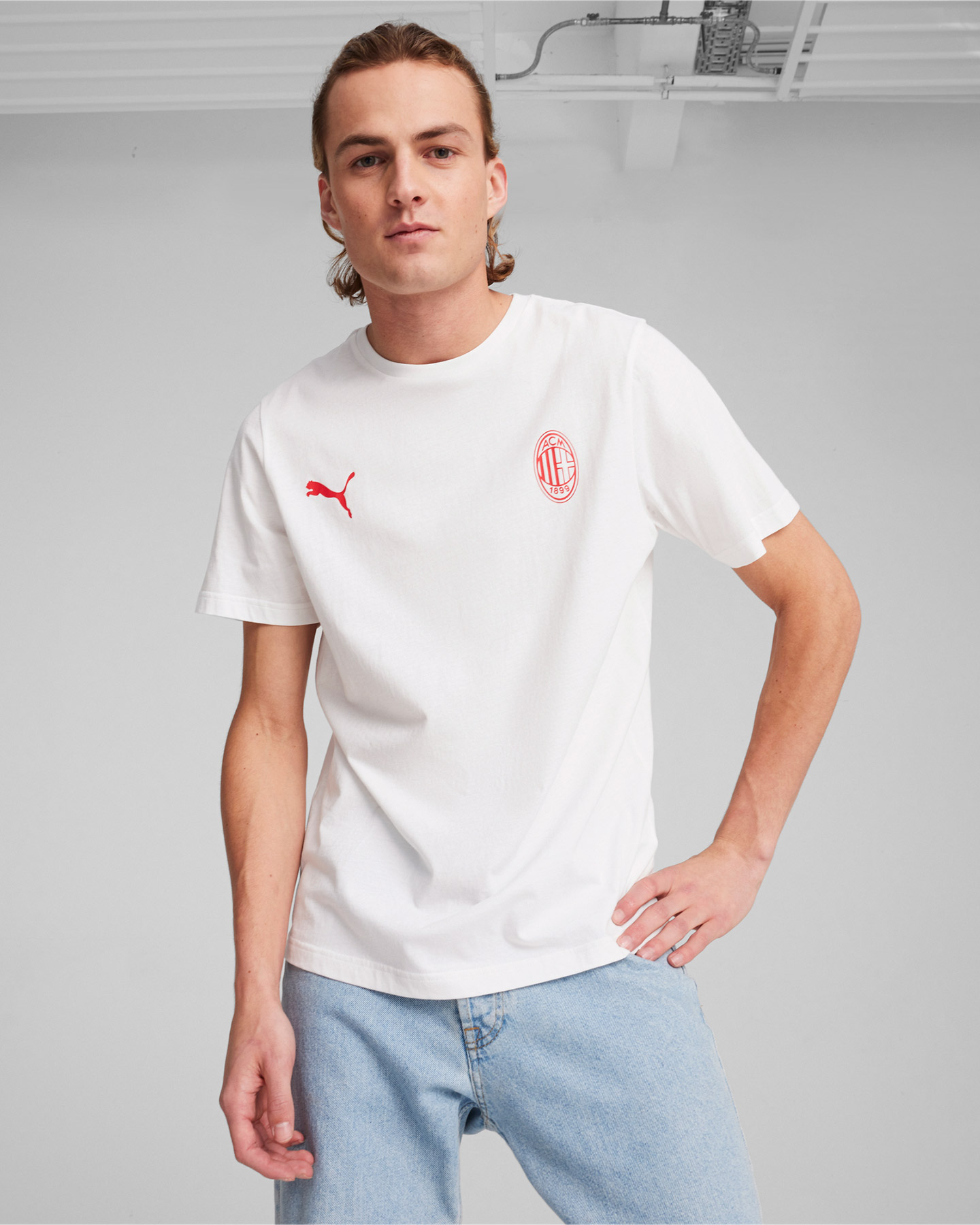 Abbigliamento calcio ufficiale PUMA MILAN ESSENTIALS M - Bianco - 2 | Cisalfa Sport